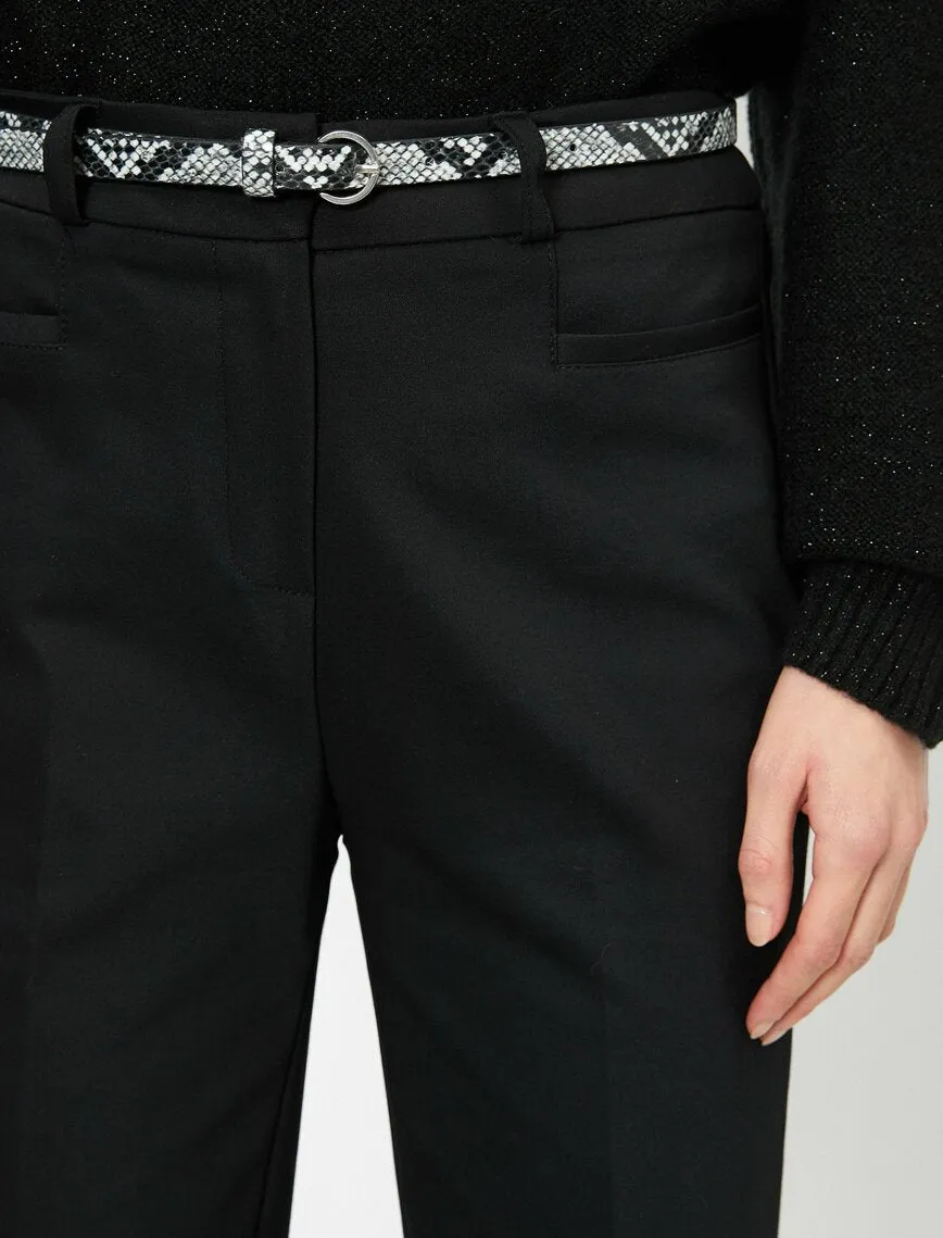 16287 Black Pocket Detail Trousers