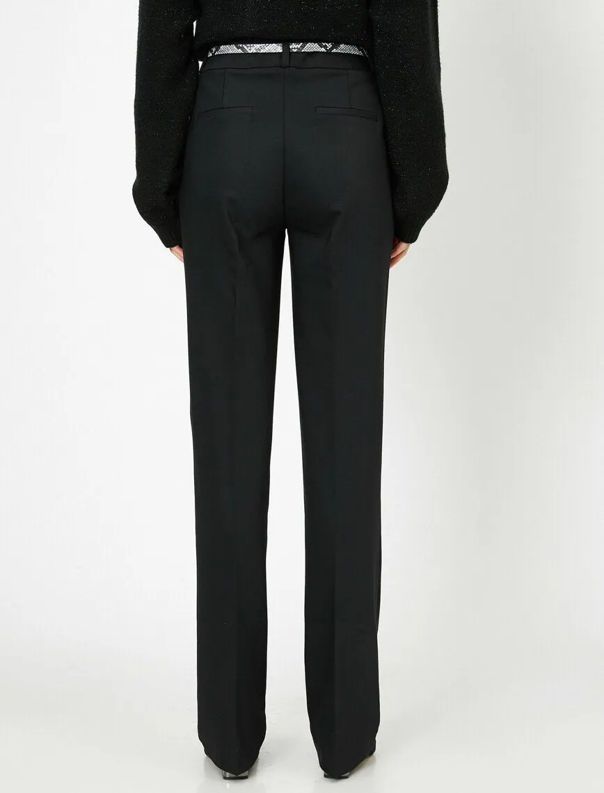 16287 Black Pocket Detail Trousers