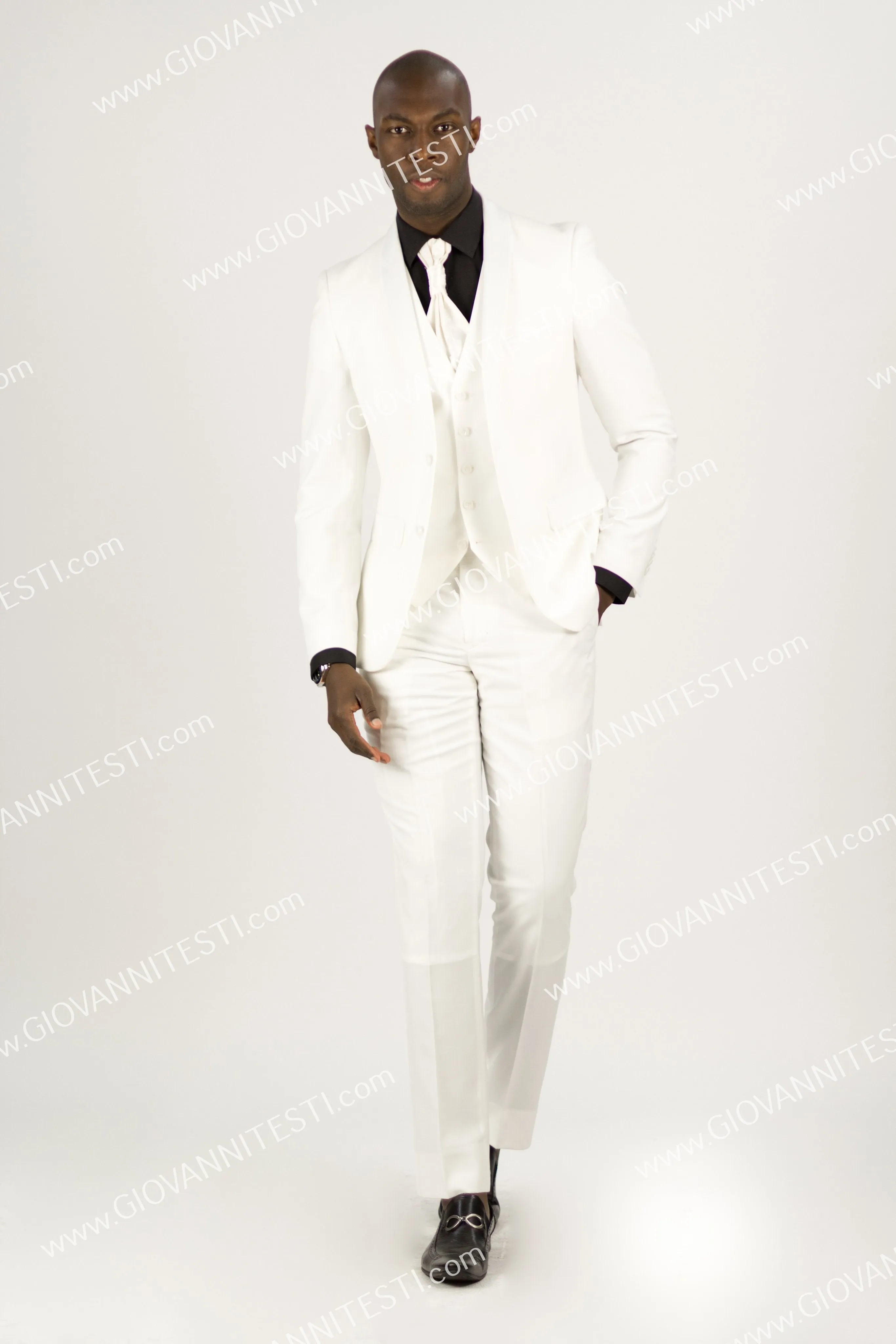 2 Button Shawl Lapel Ivory Slim Fit Suit FF2SSX V-1230