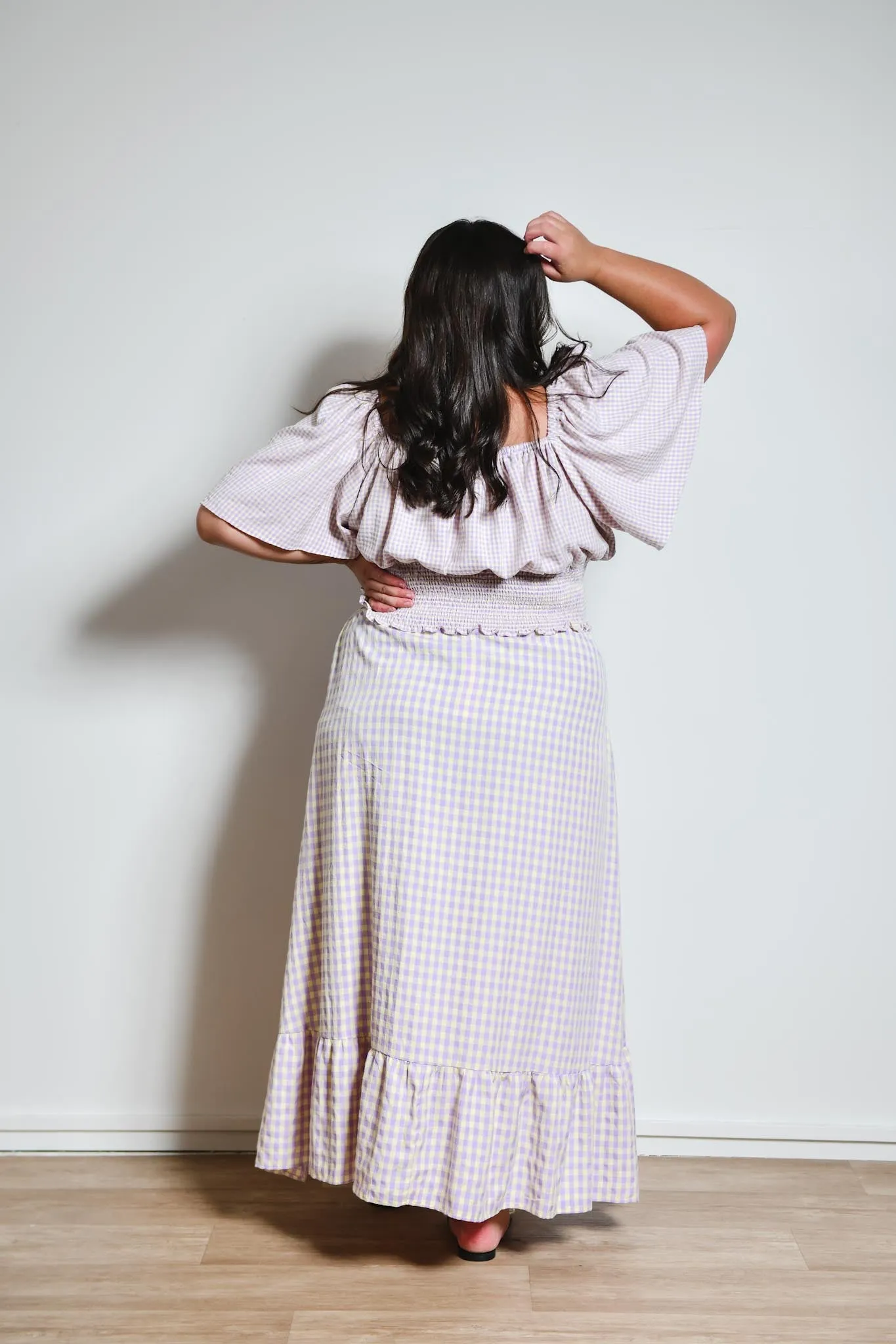 Arielle Purple Check skirt