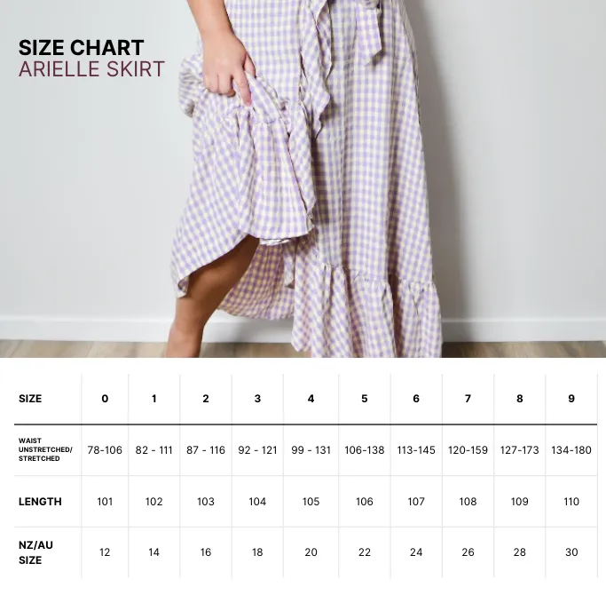 Arielle Purple Check skirt