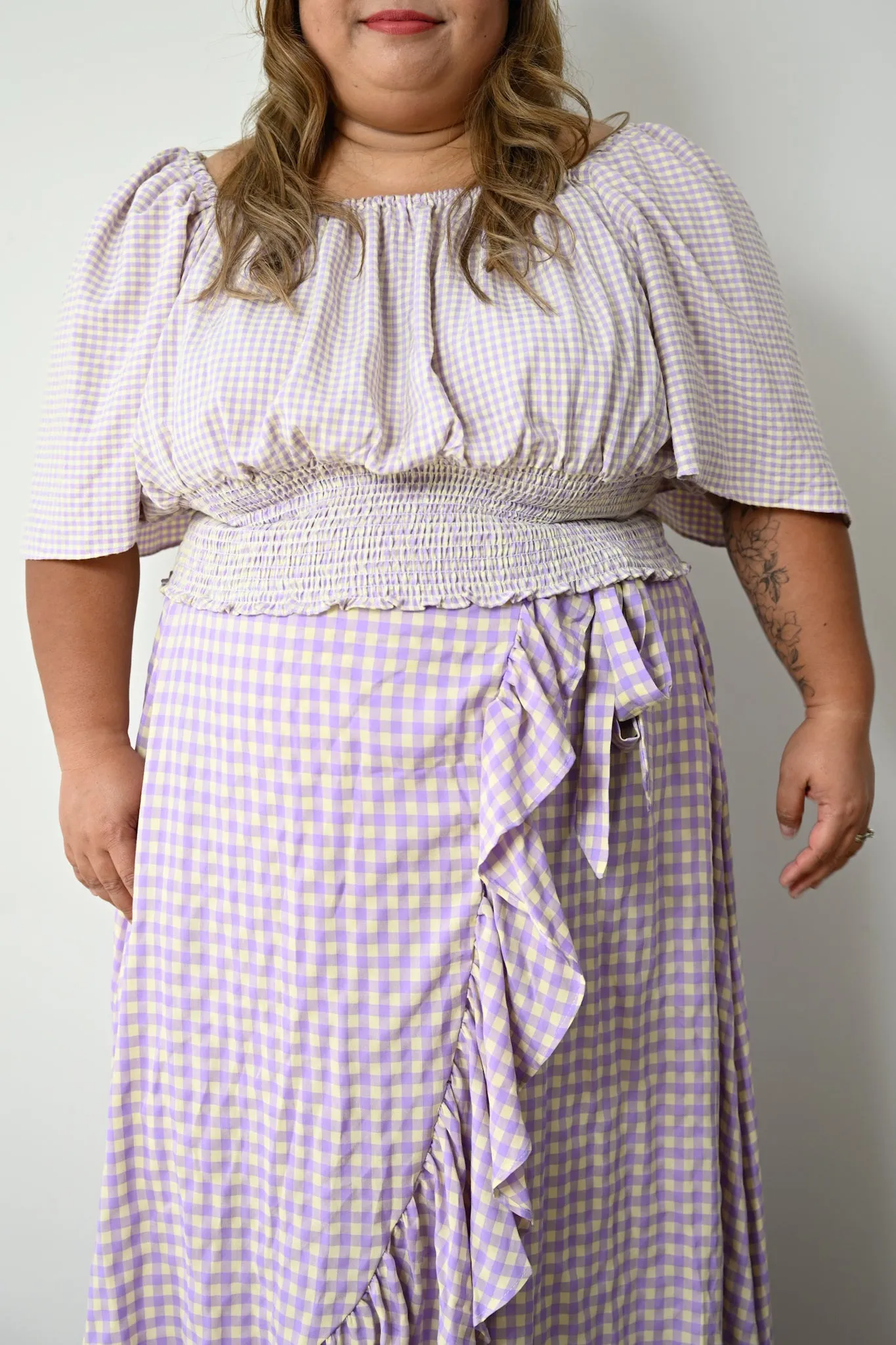 Arielle Purple Check skirt