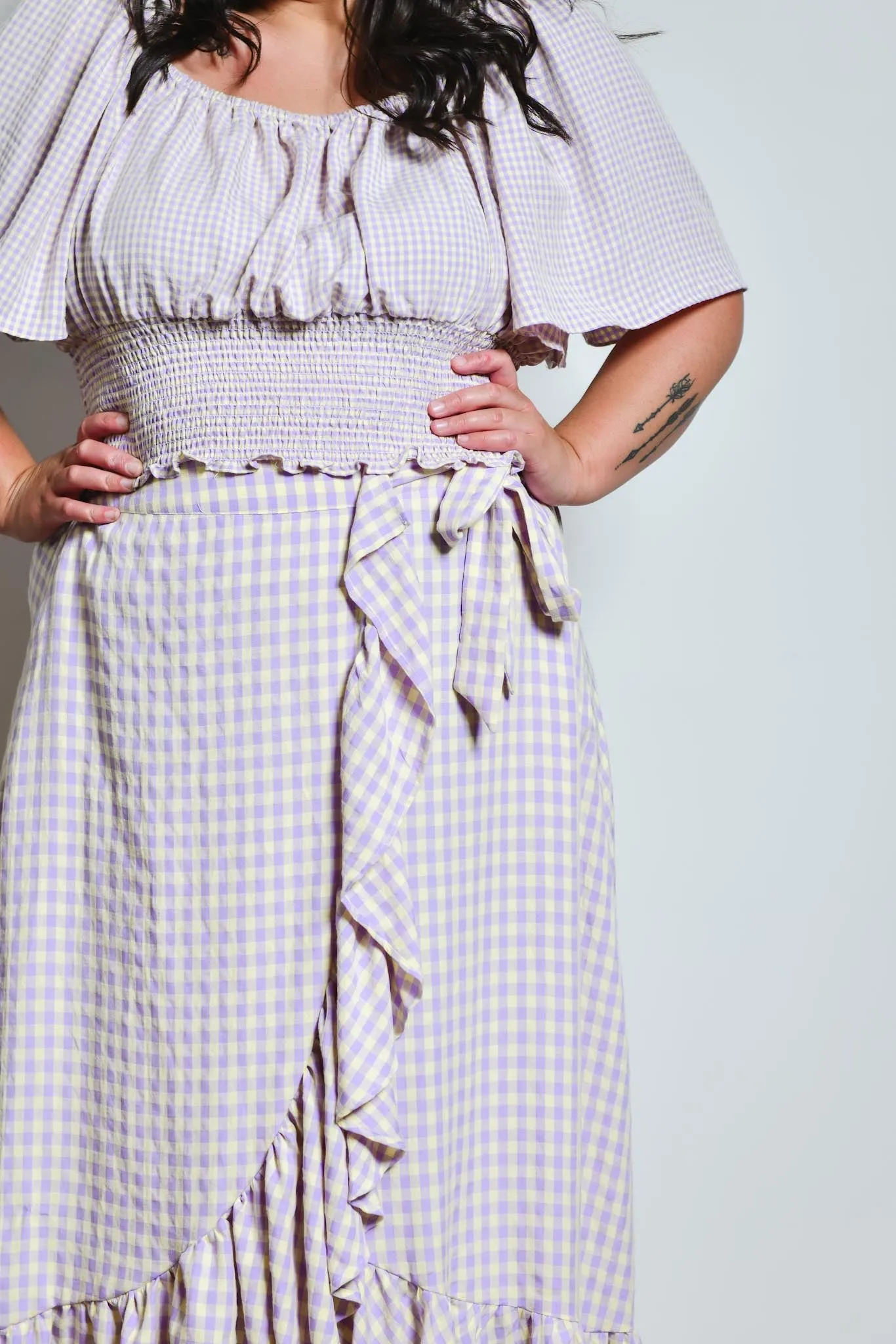 Arielle Purple Check skirt