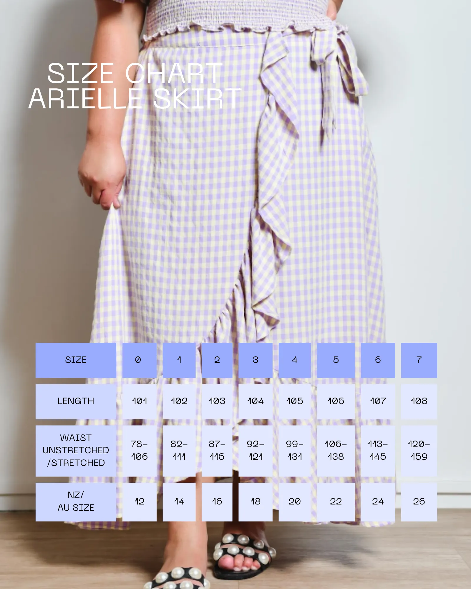 Arielle Purple Check skirt