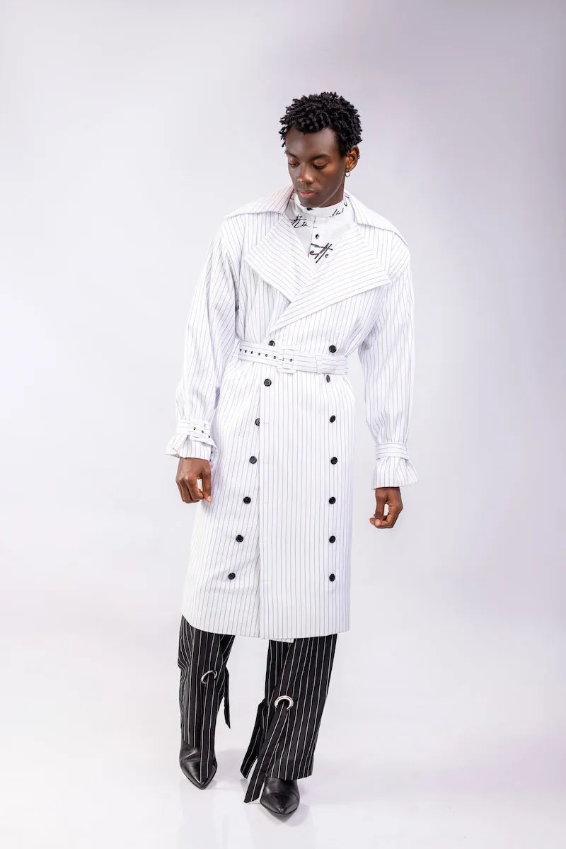 ATTO TETTEH Aldofo White Trench Coat