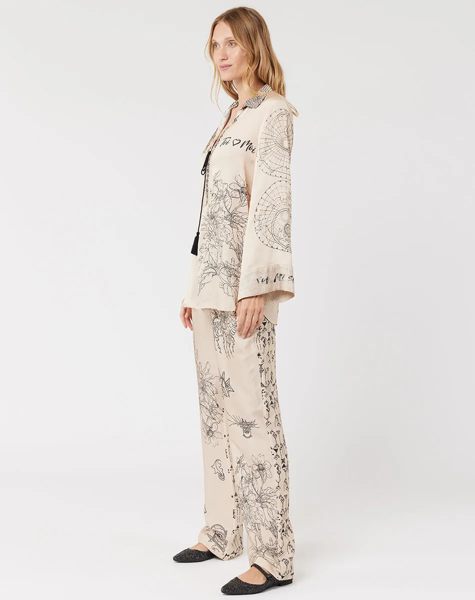 Bailey Straight Leg Blossom Printed Pants