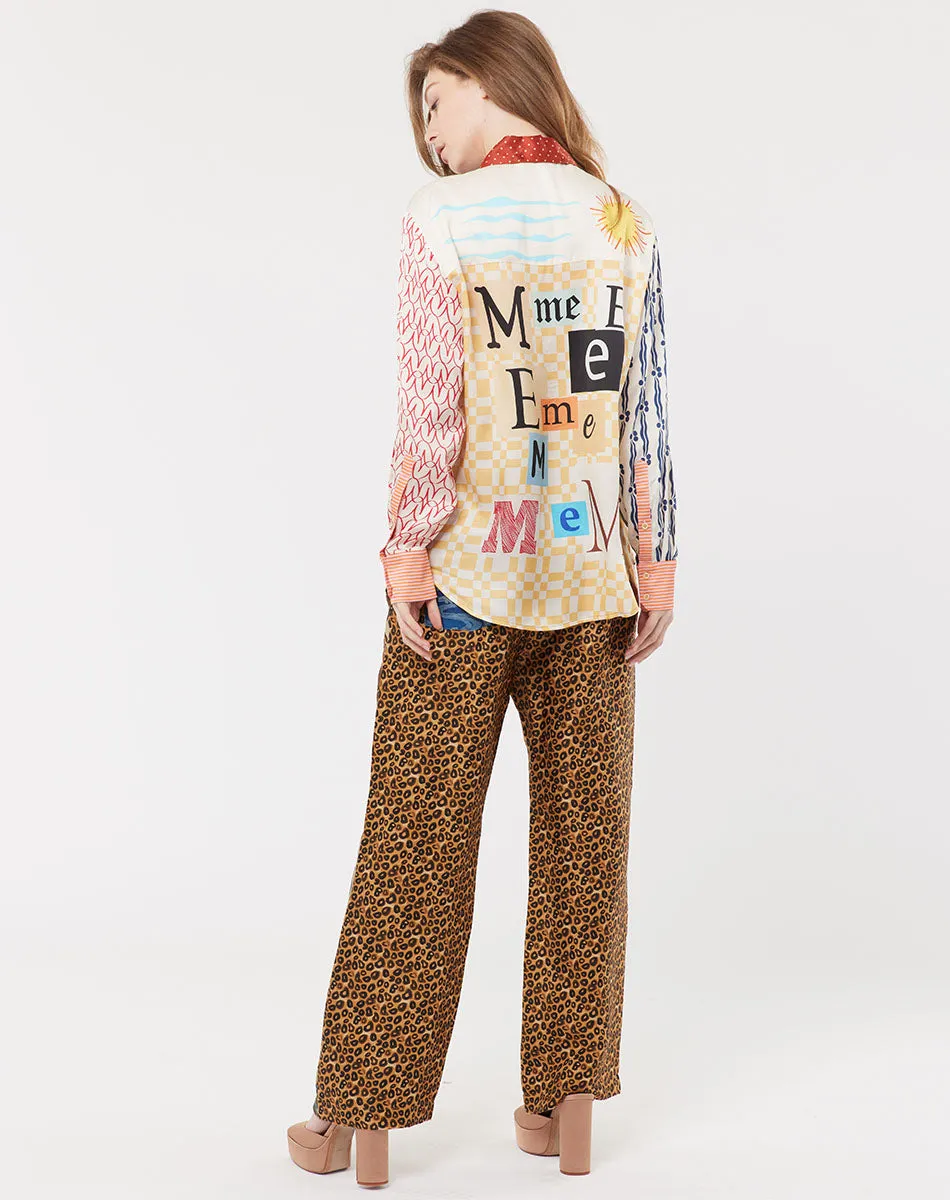 Bailey Straight Leg Oriental Printed Pants