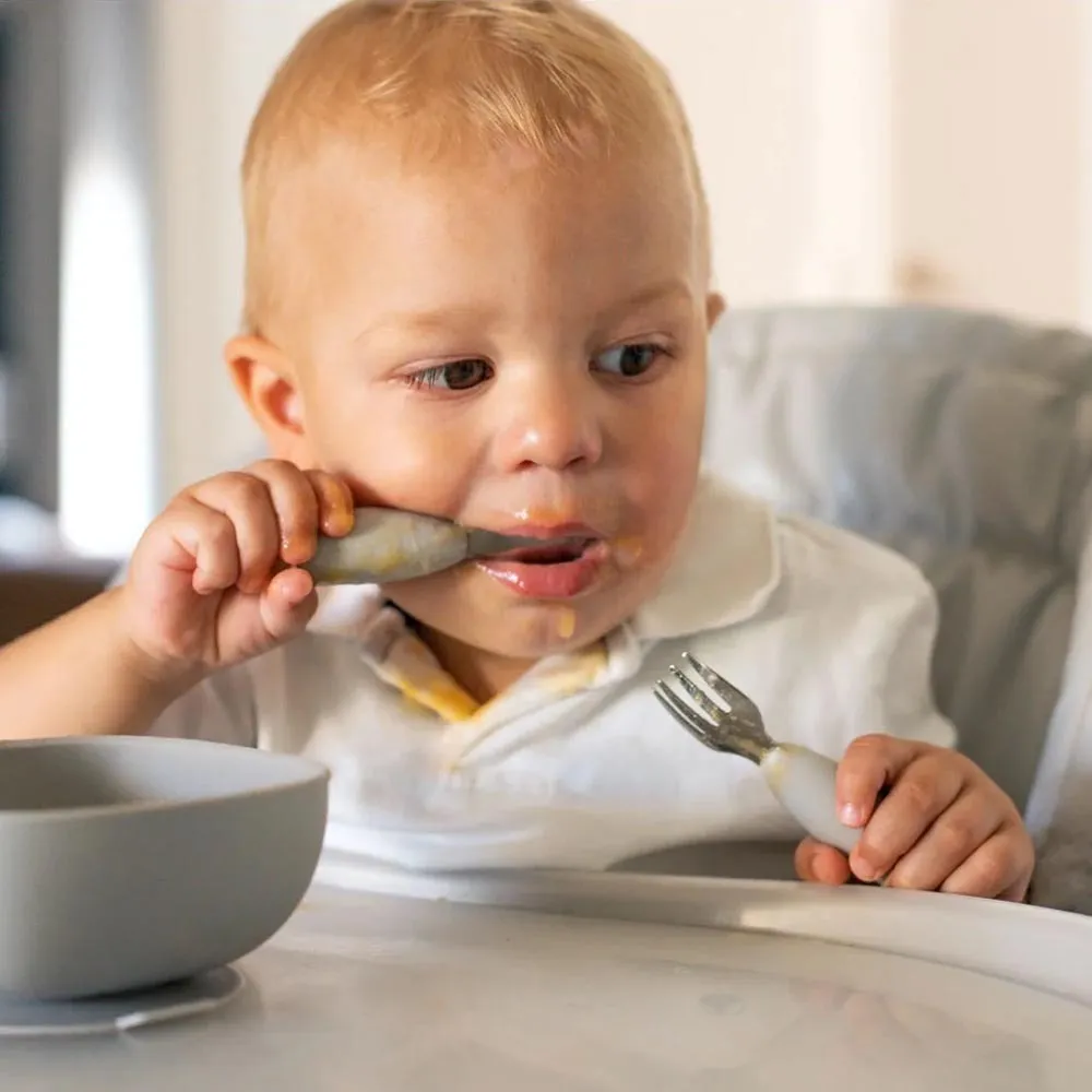 Beaba Fork & Spoon Stainless Steel Pre-Cutlery