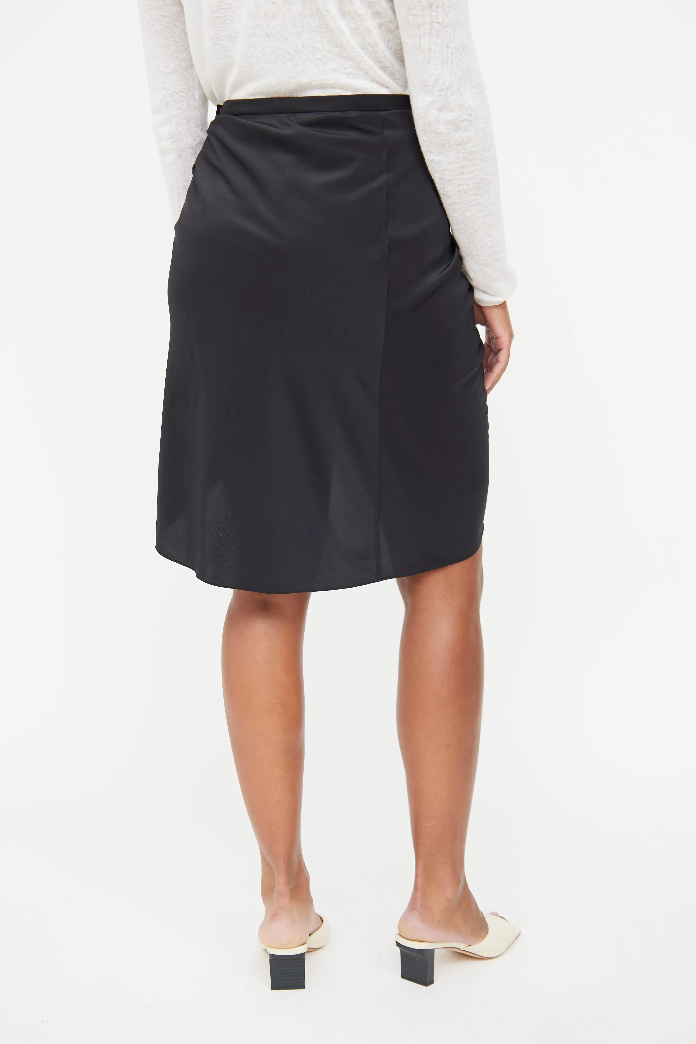 Black Drape Skirt