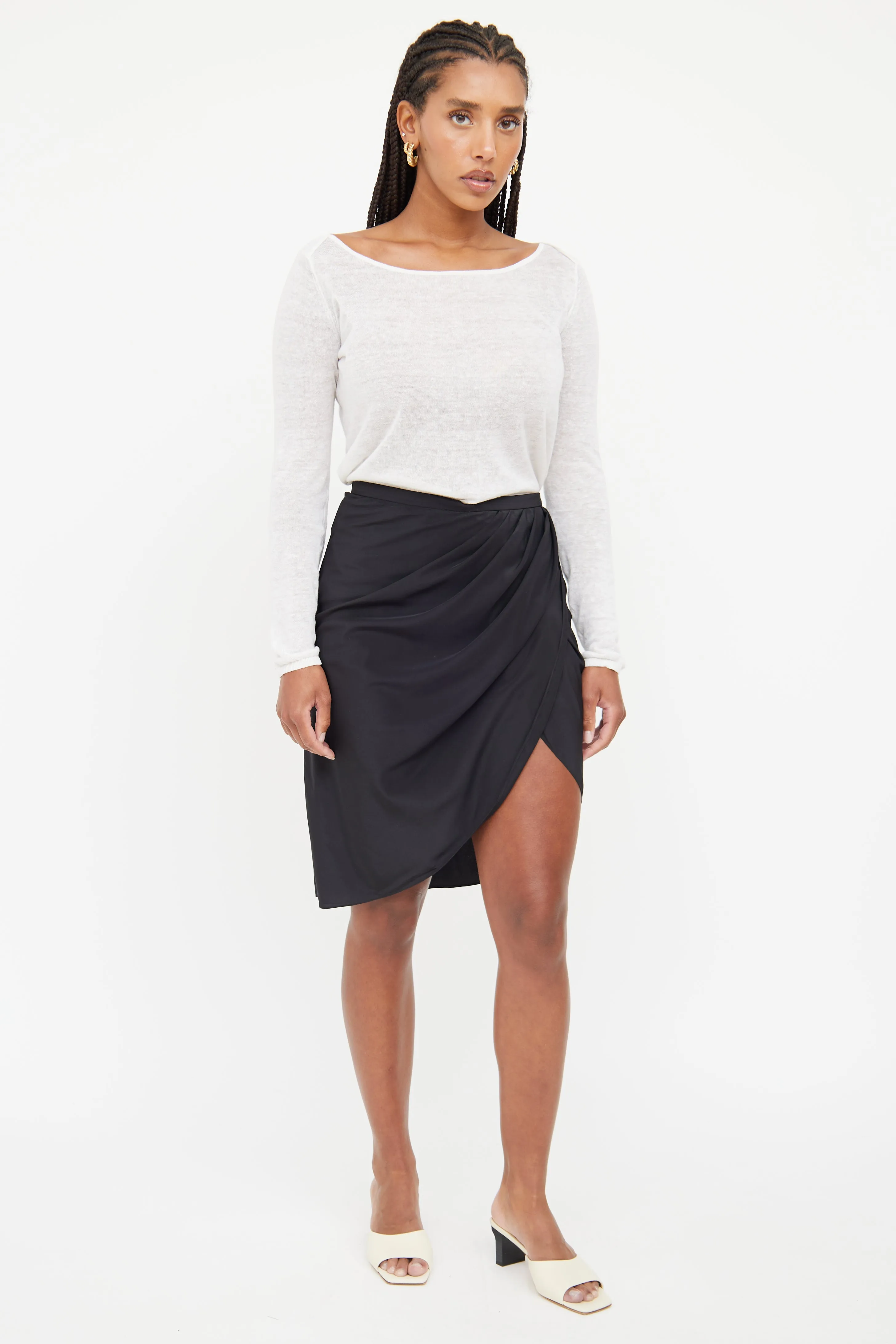 Black Drape Skirt