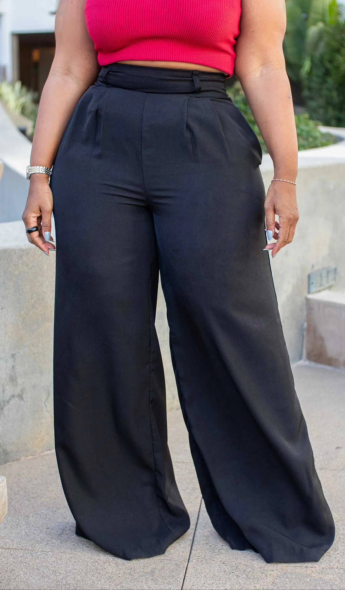 Black Pearl | Wide leg Trousers