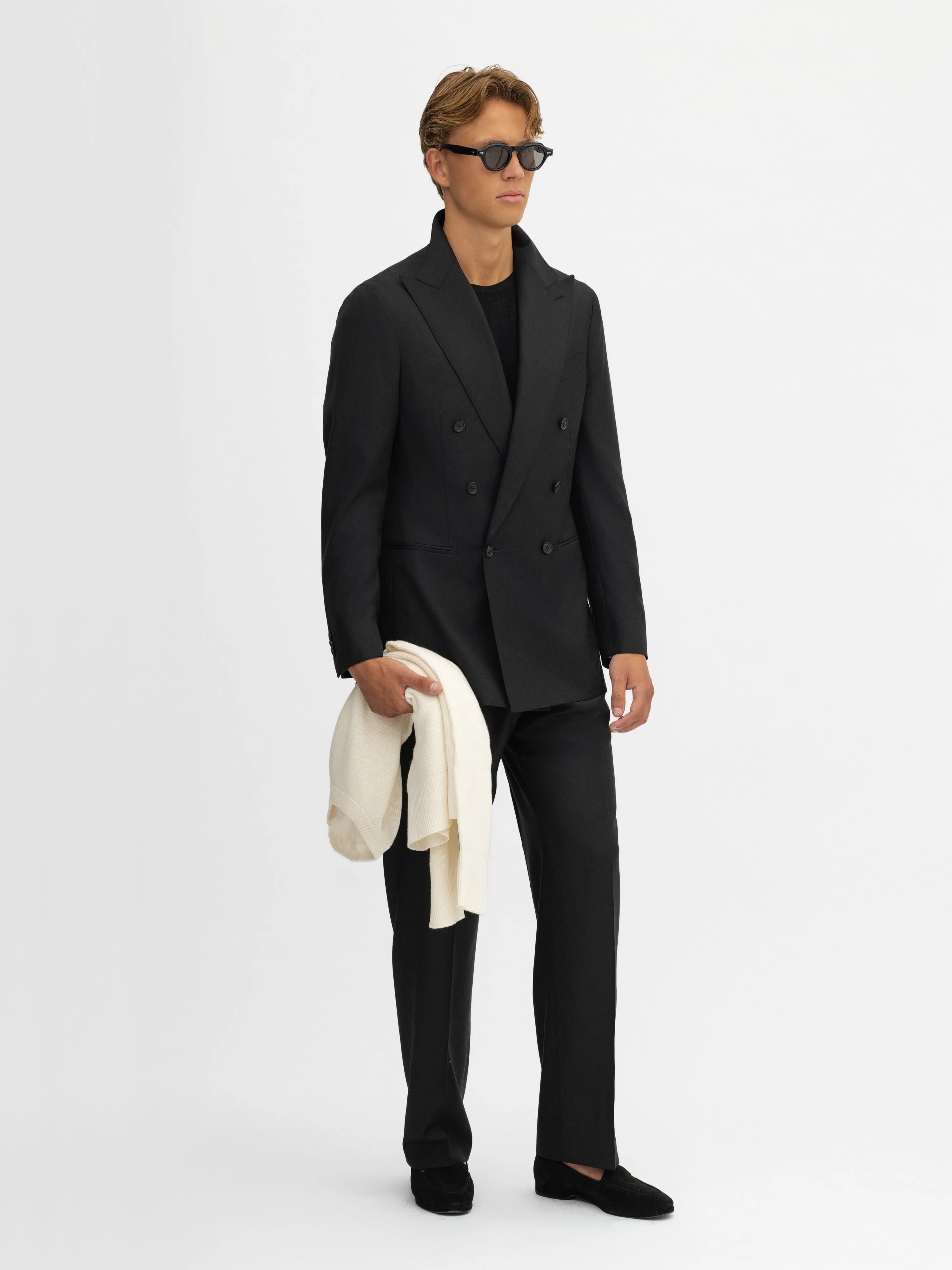 Black S130 Wool Suit