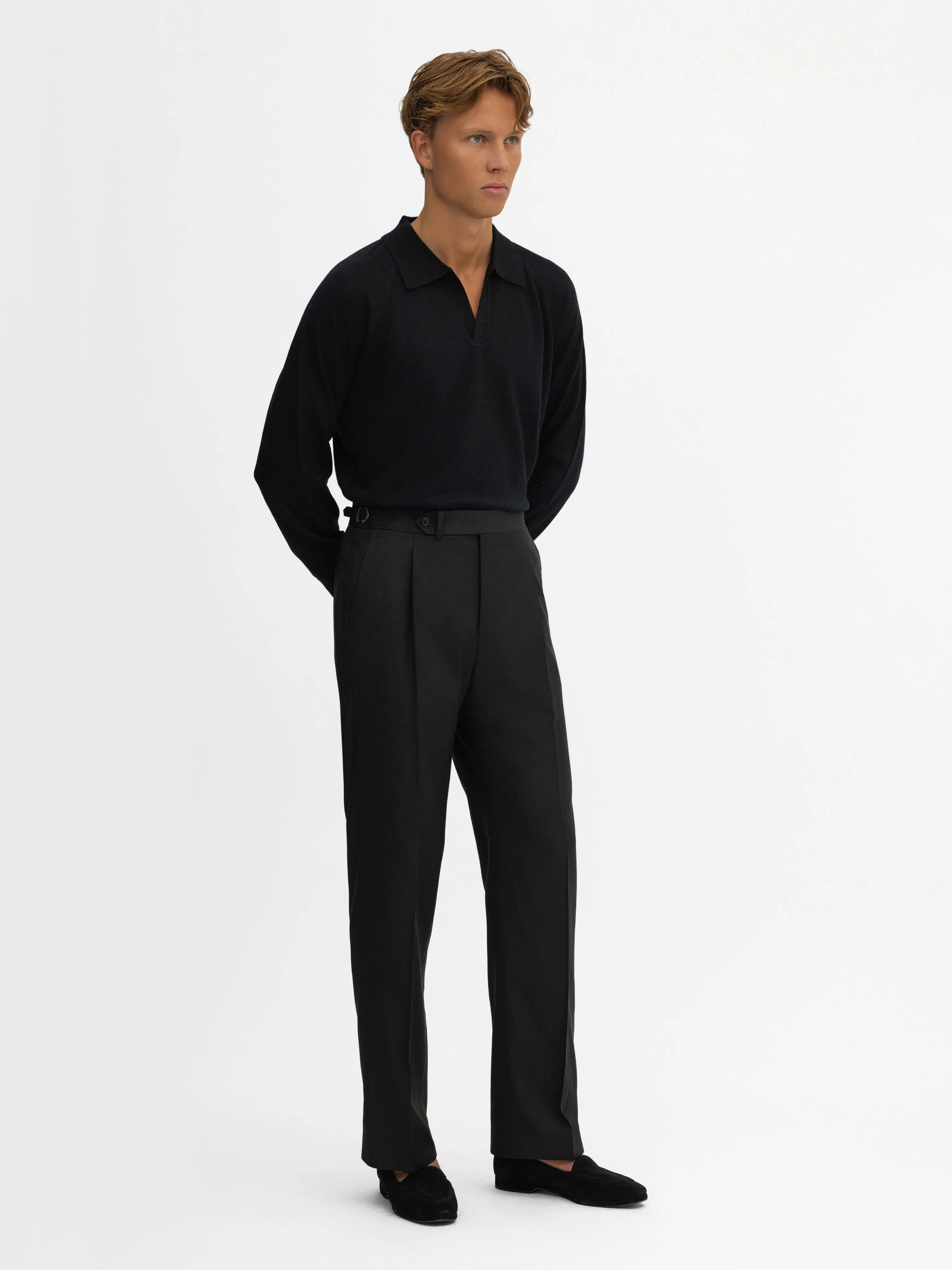 Black S130 Wool Suit