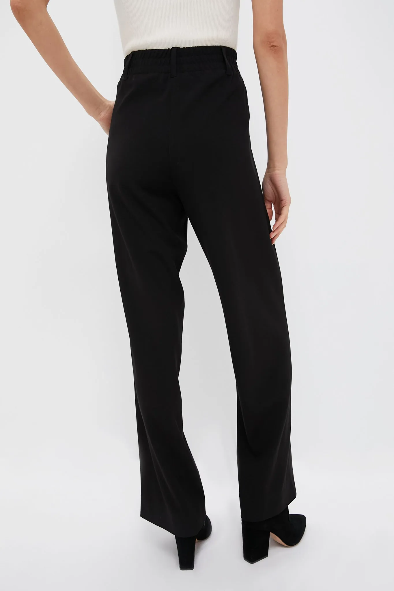 Black Straight Leg Louis Pants