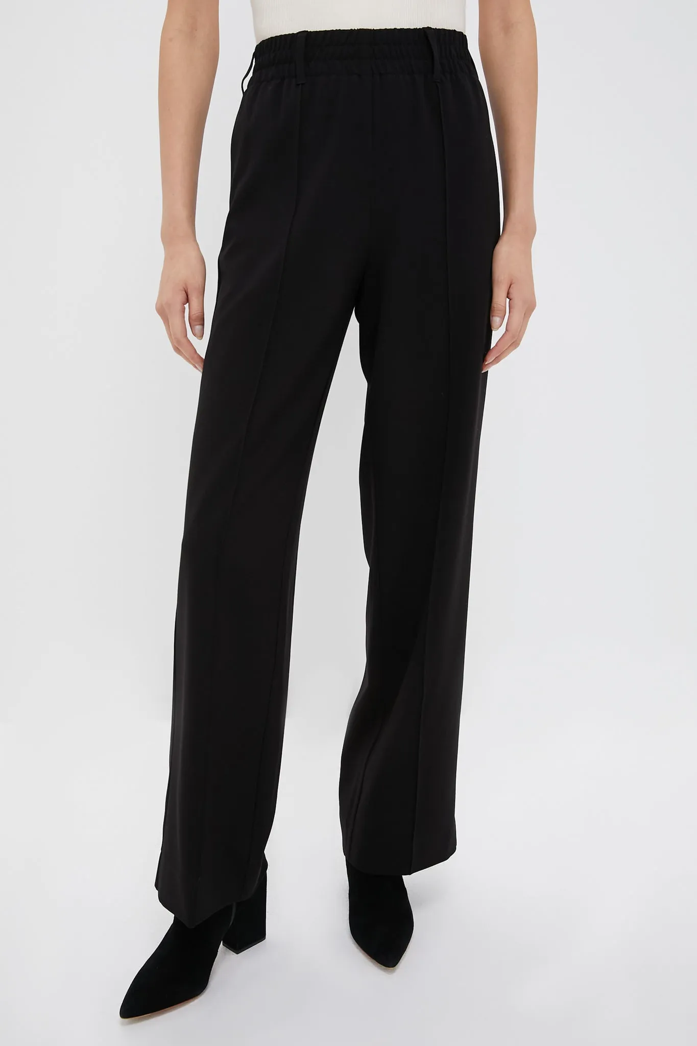 Black Straight Leg Louis Pants