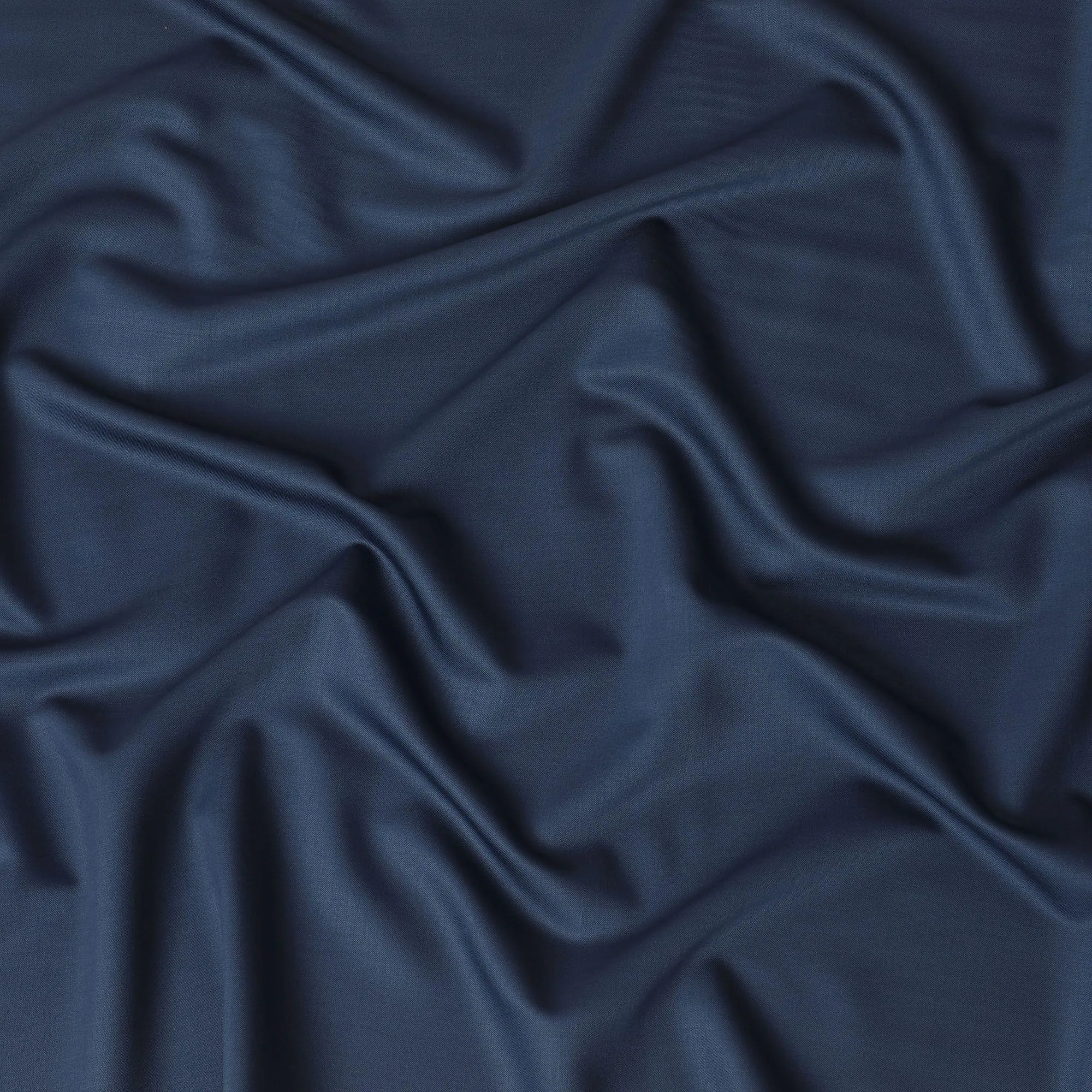 Blue Plain Premium pure English Super 120's all wool suiting fabric-D16455