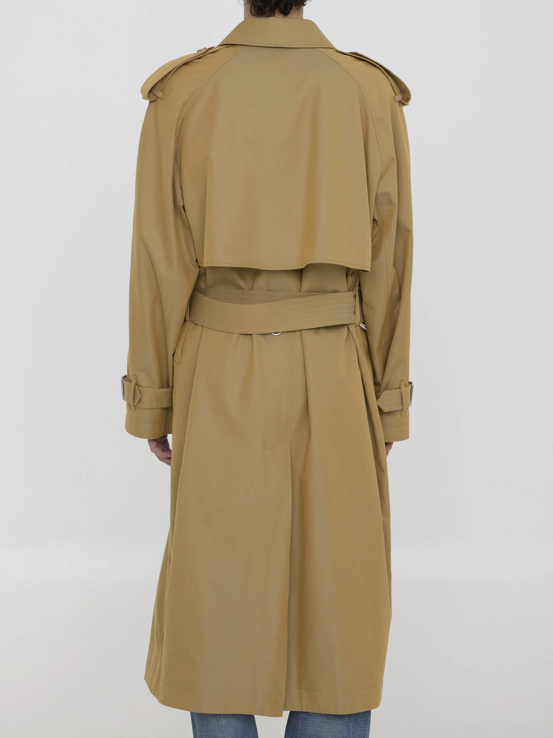 Burberry Gabardine Long Trench Coat