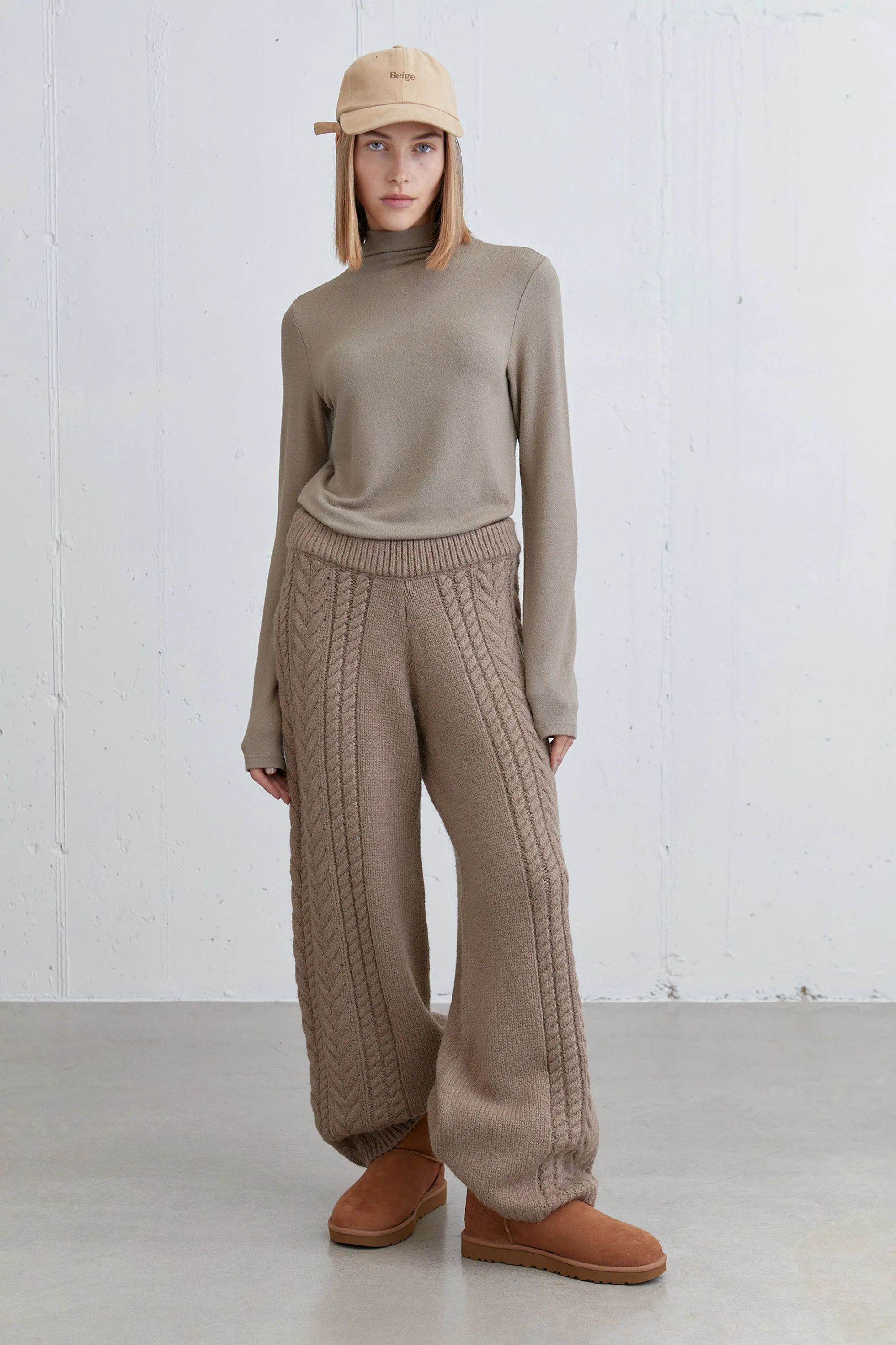 CABLE KNIT PANT