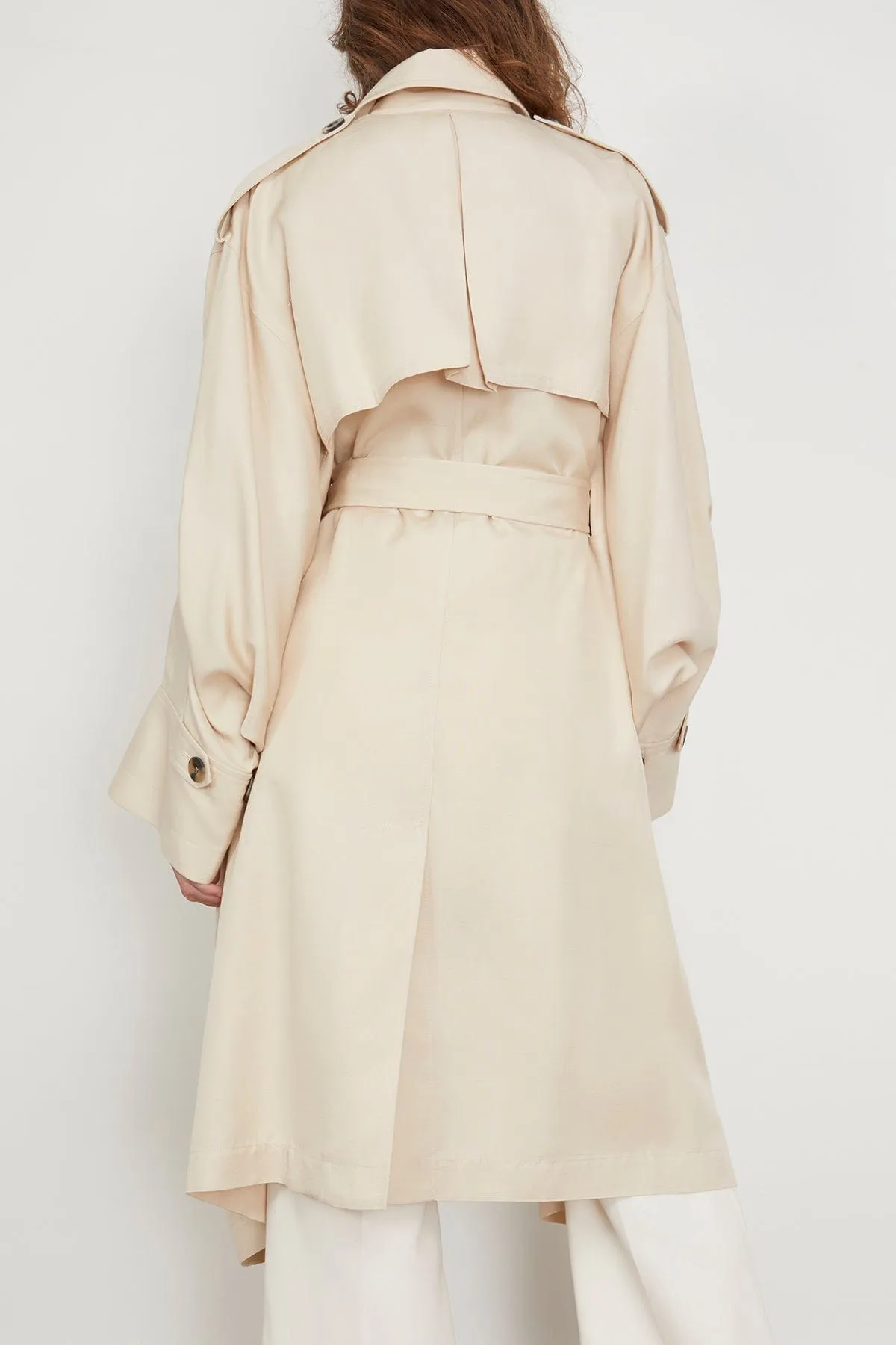 Caftan Trench Coat in Fawn