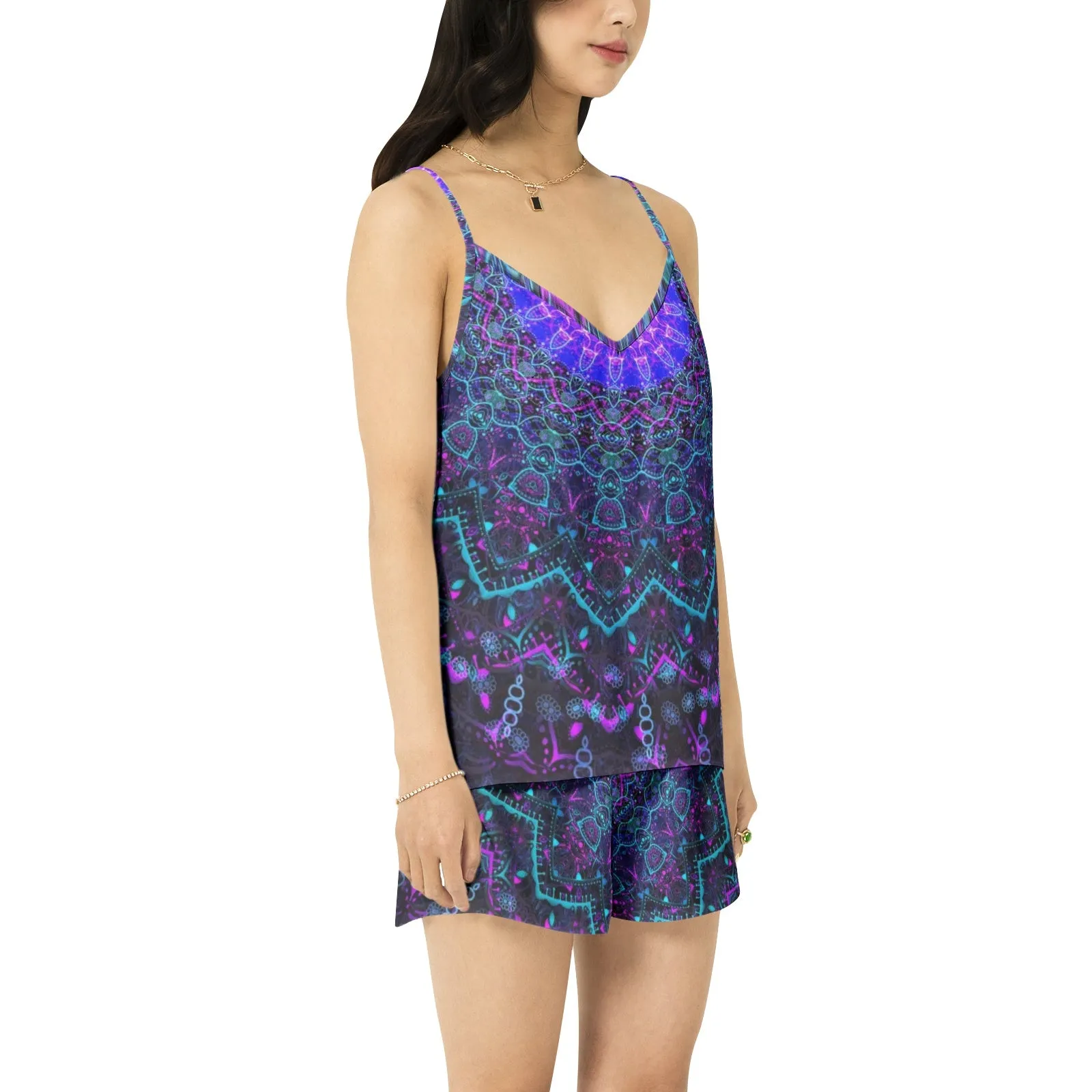 Cameron Gray | Energy Mandala | Cami Top and Short Pajama Set