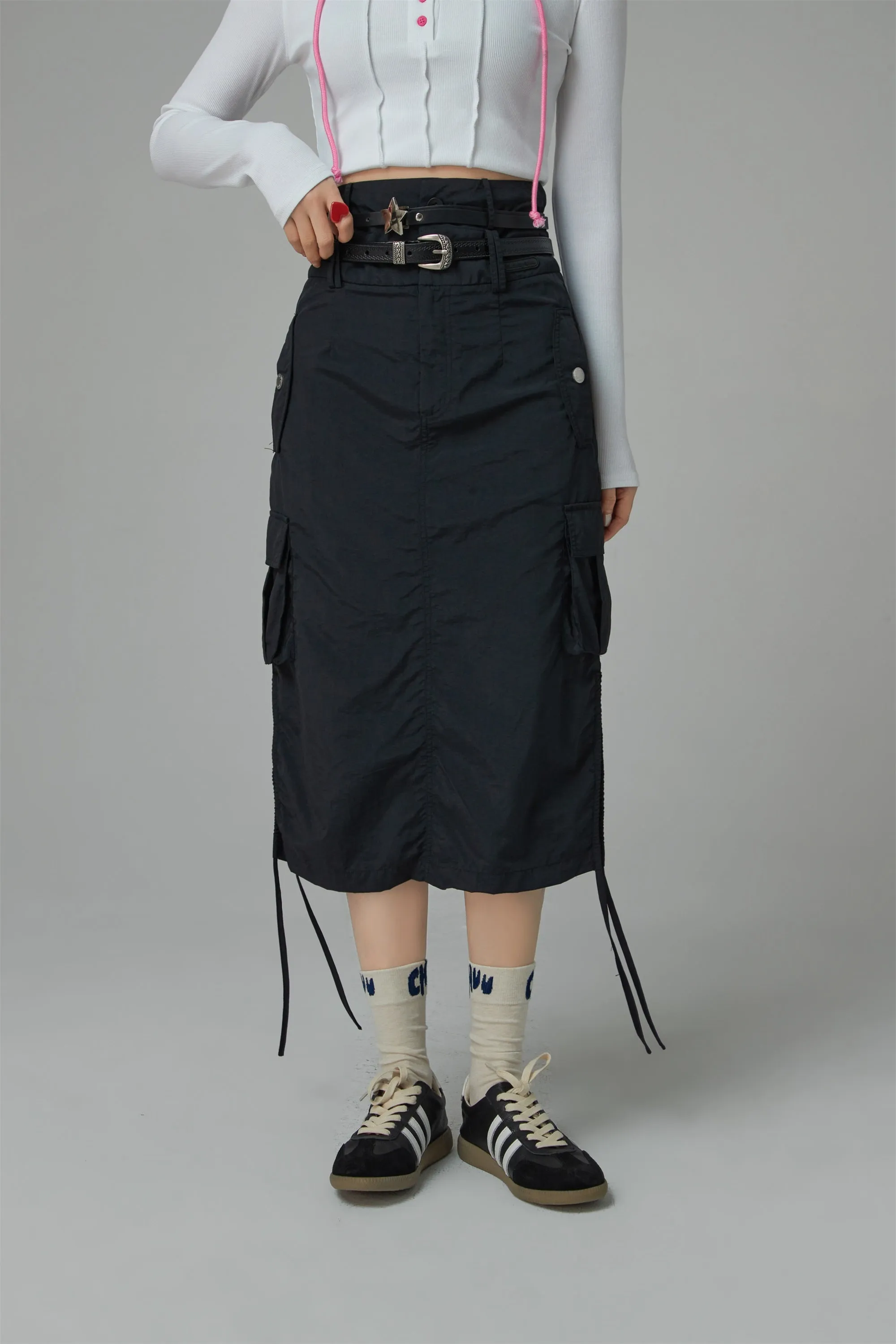 Cargo A-Line Long Skirt