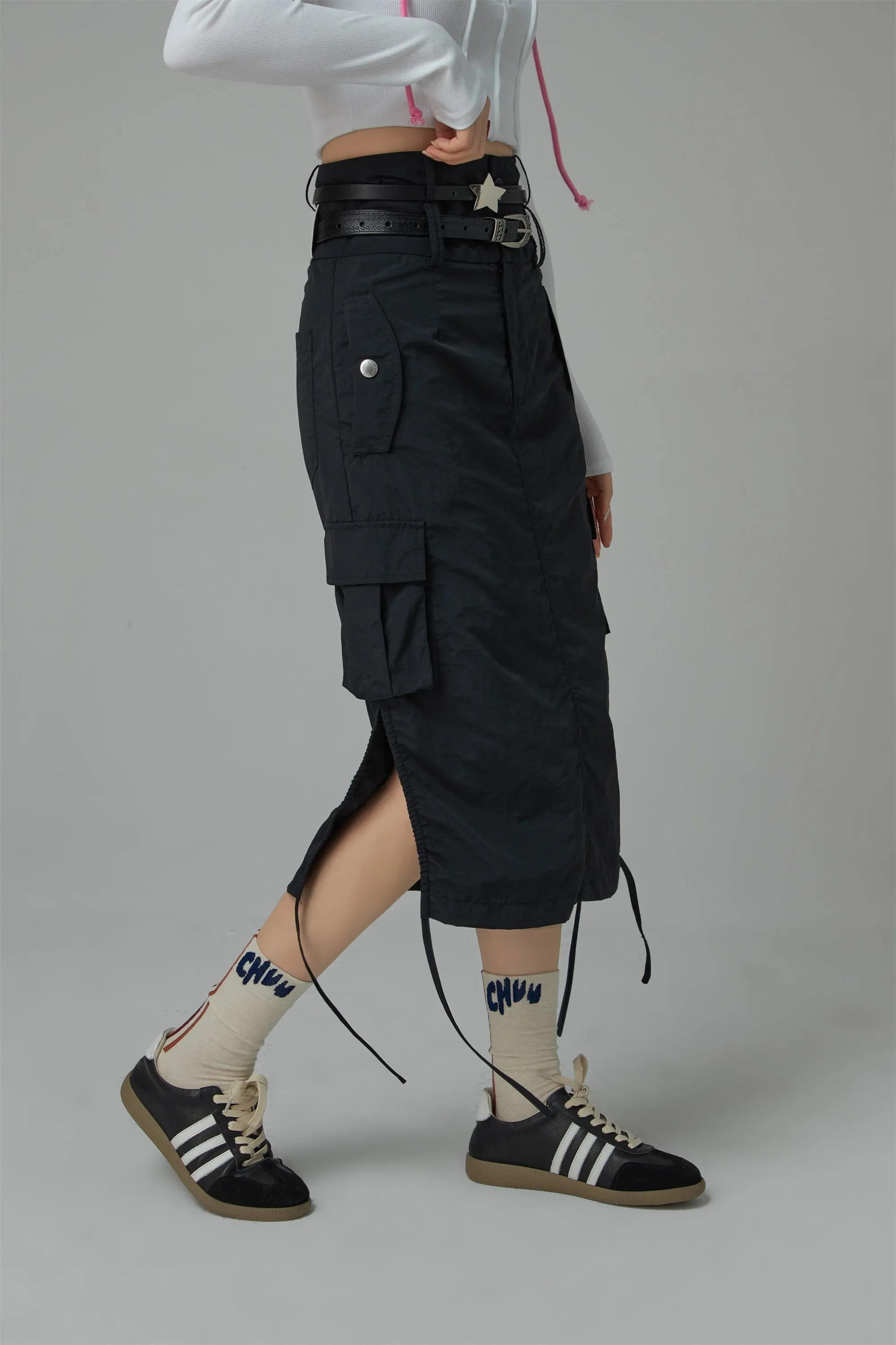 Cargo A-Line Long Skirt