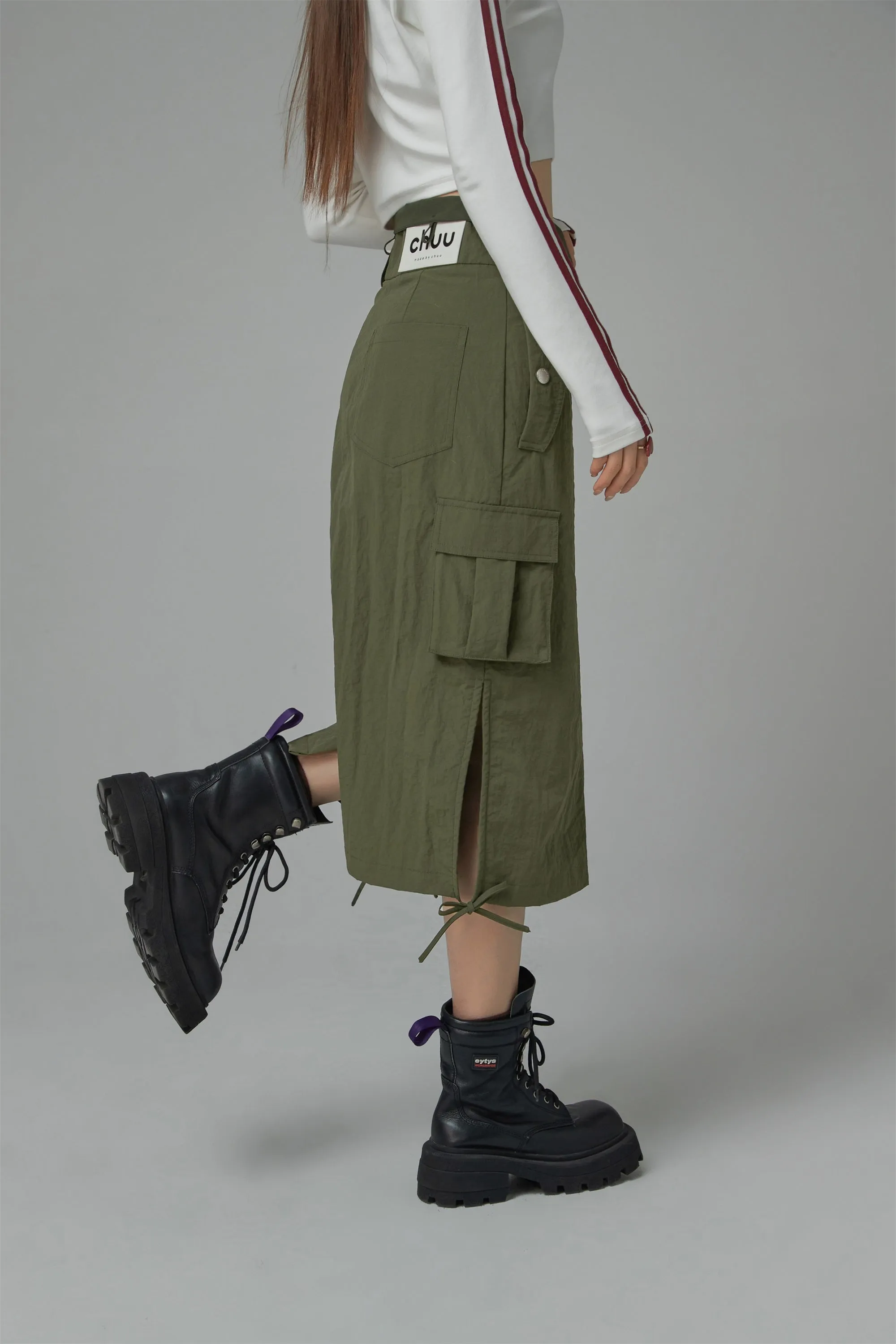 Cargo A-Line Long Skirt