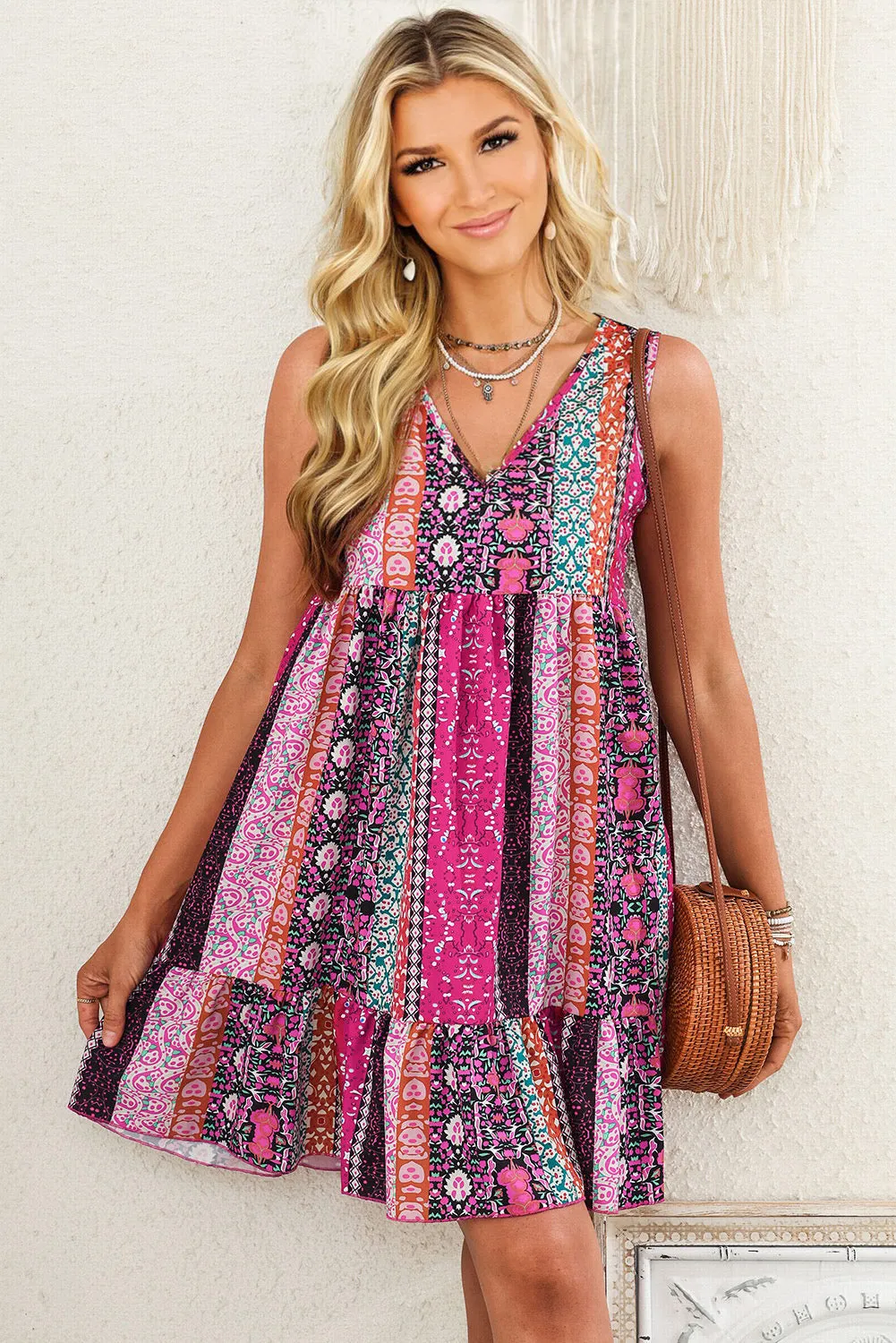 Carnival Boho Dress - Pink