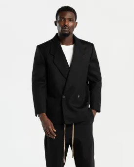 Cav Twill Suit Jacket in Black