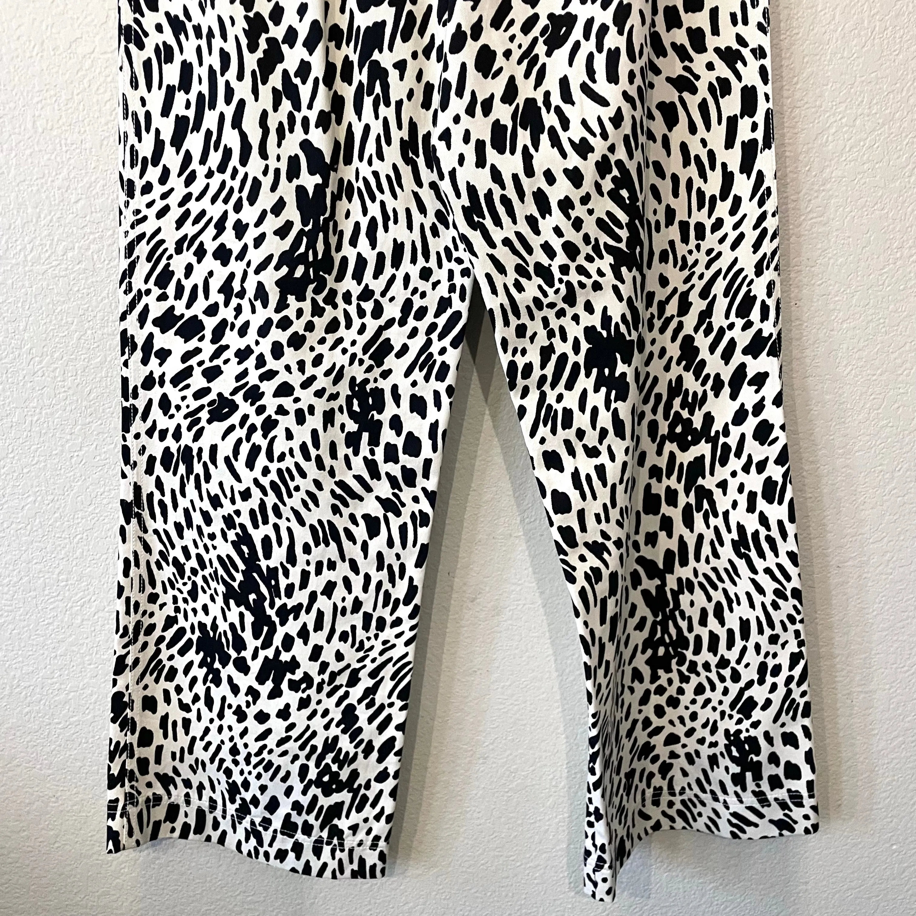 Cheetah Print Twill Pants