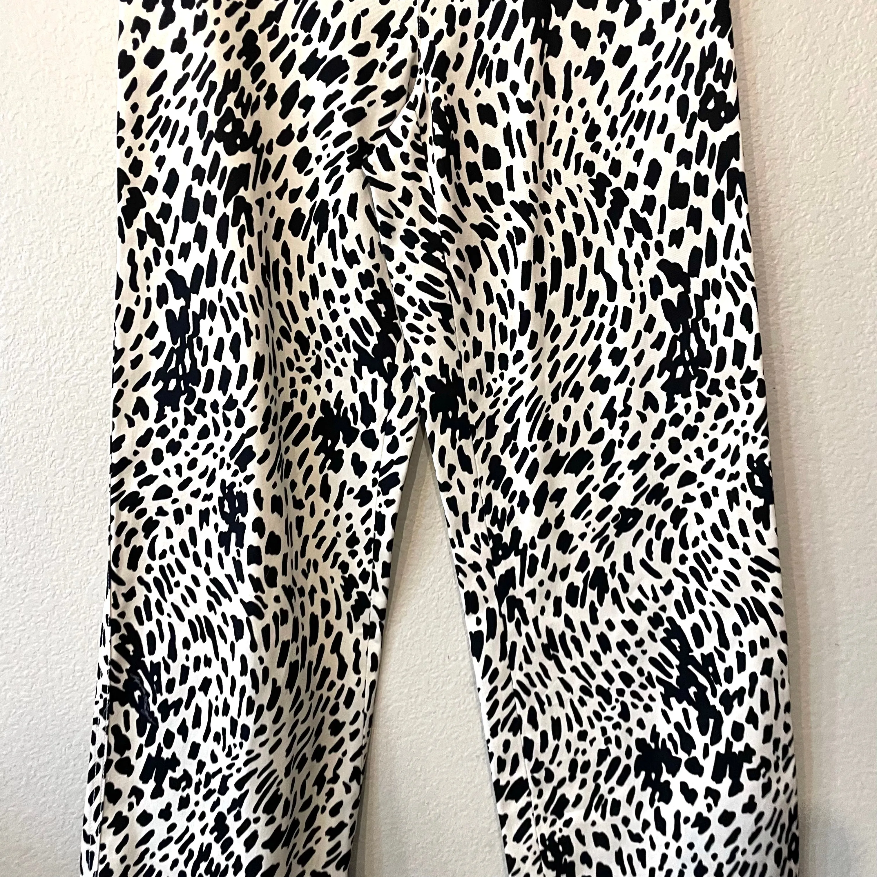 Cheetah Print Twill Pants