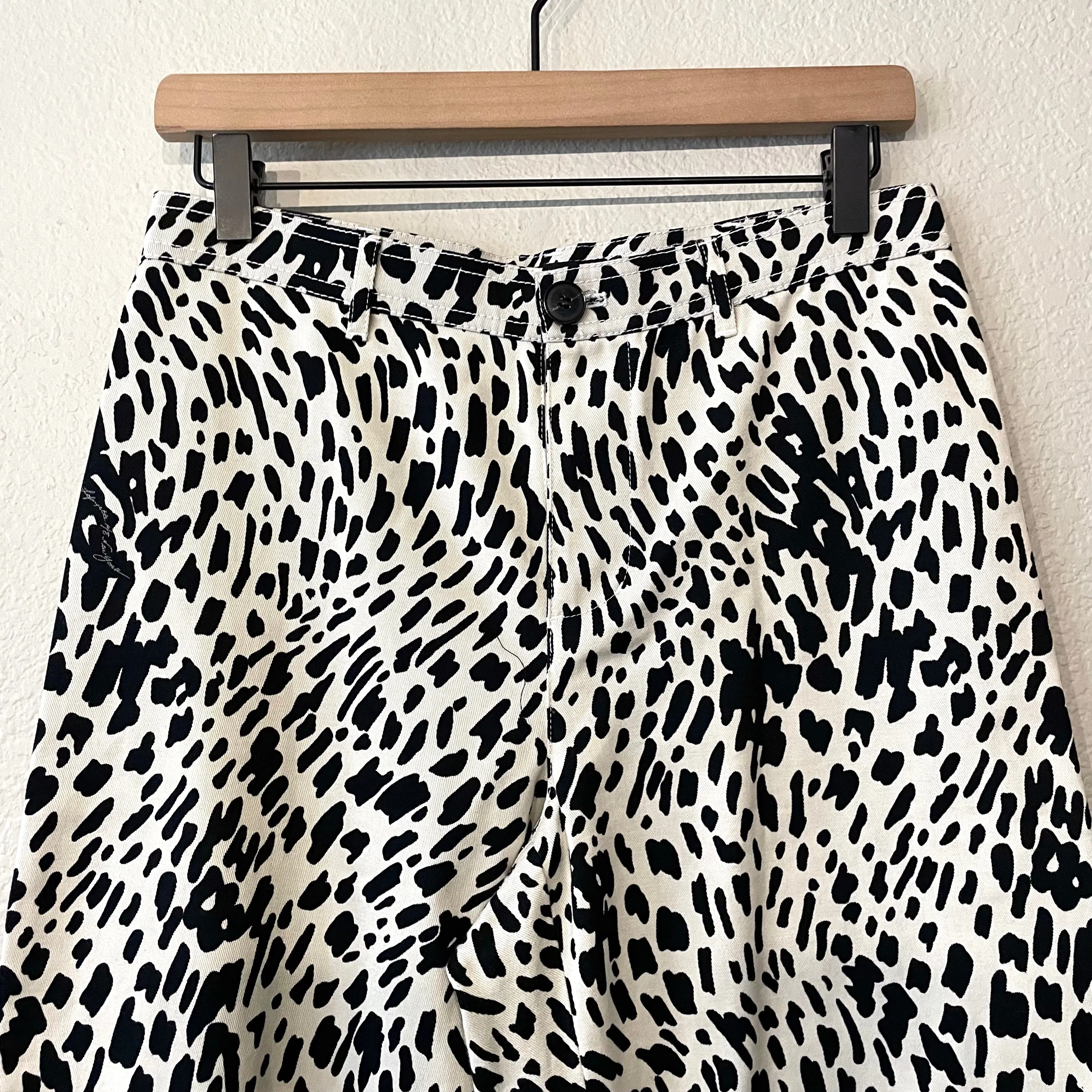 Cheetah Print Twill Pants