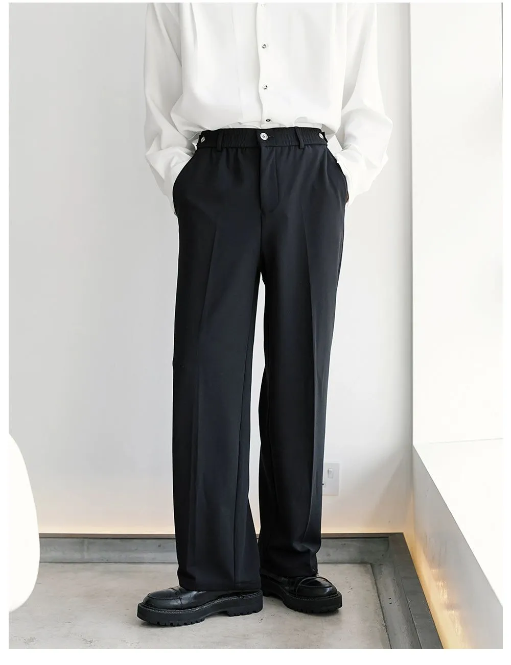 Chuan Elastic Waist Drape Trousers