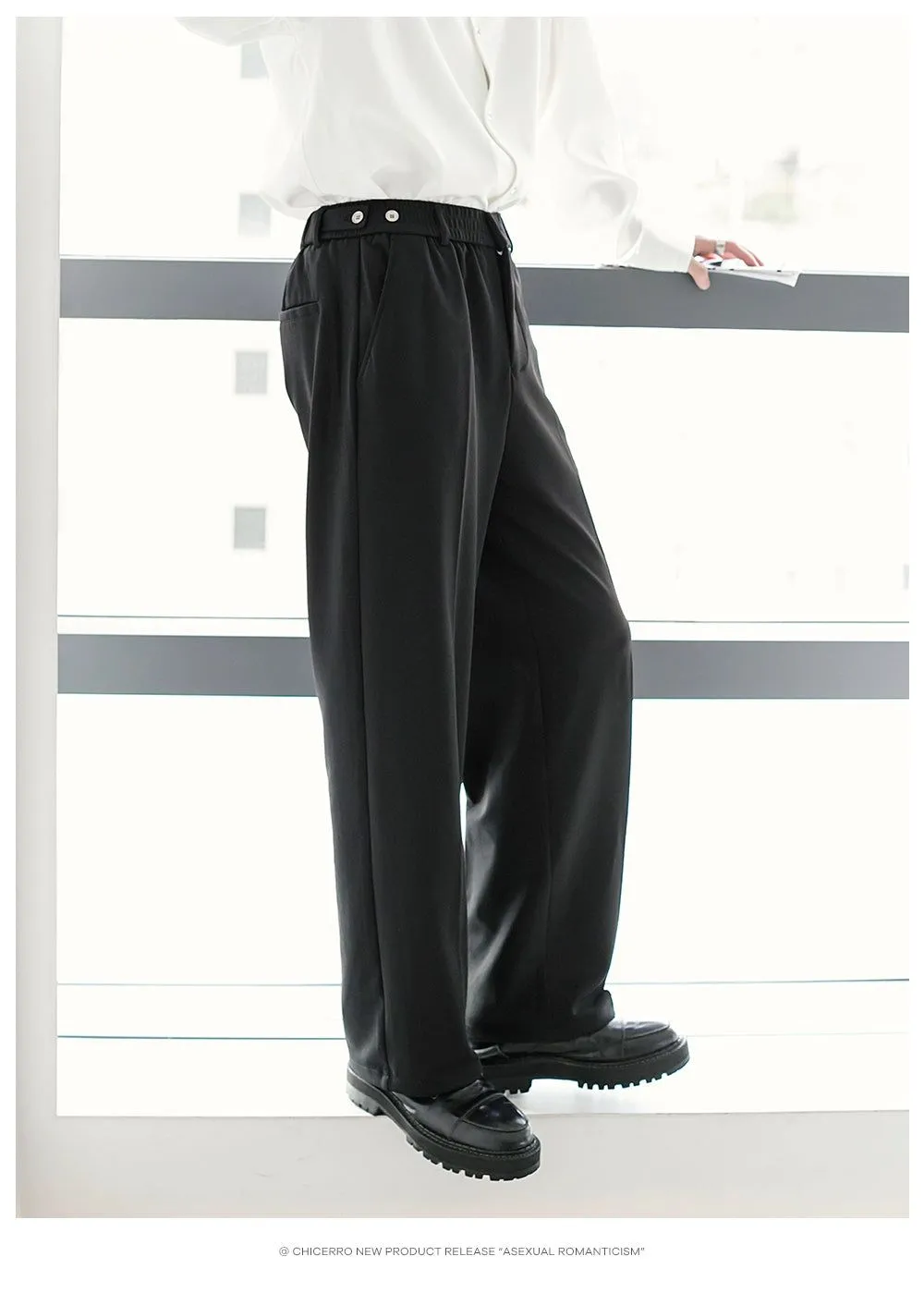 Chuan Elastic Waist Drape Trousers