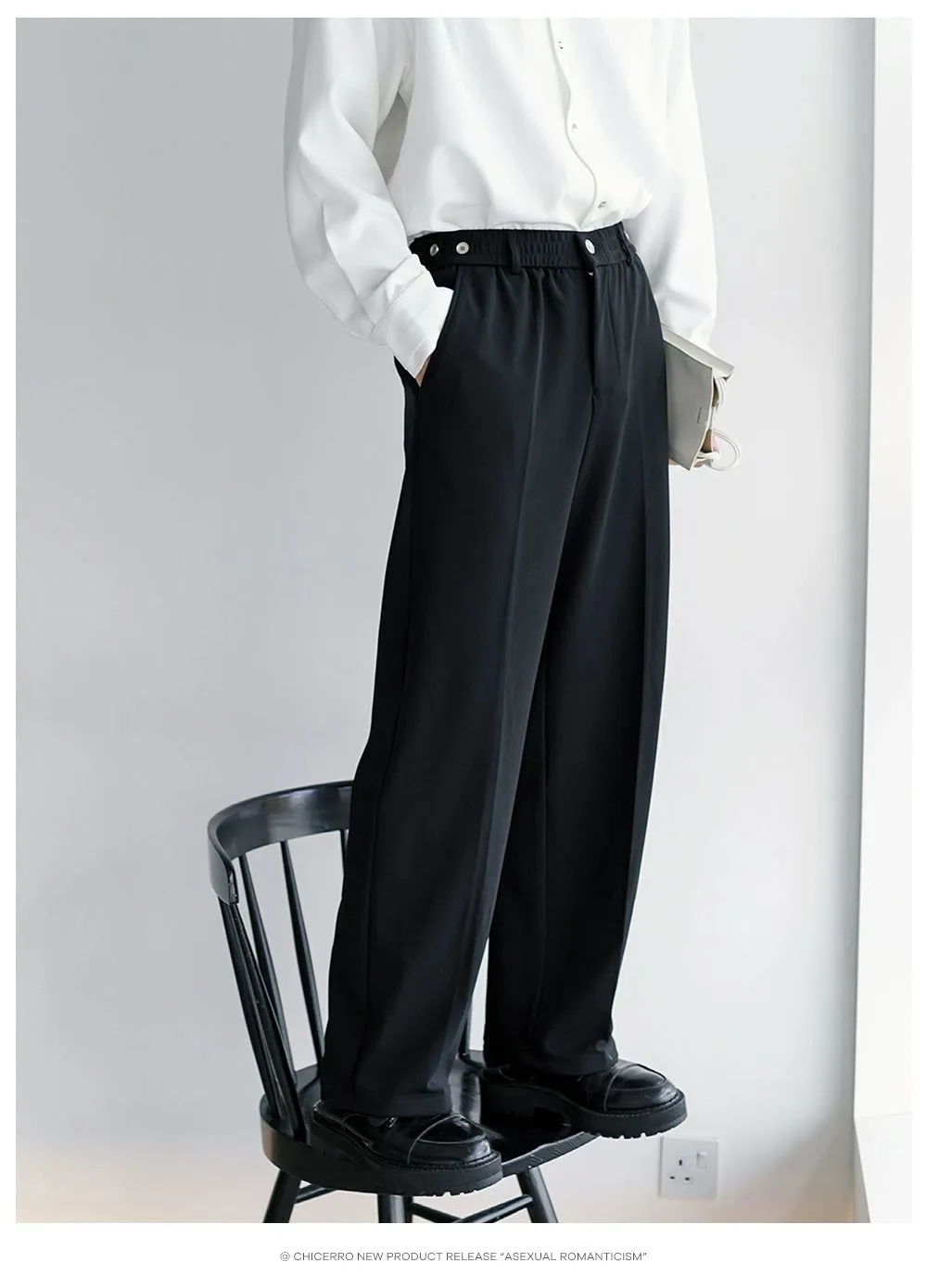 Chuan Elastic Waist Drape Trousers