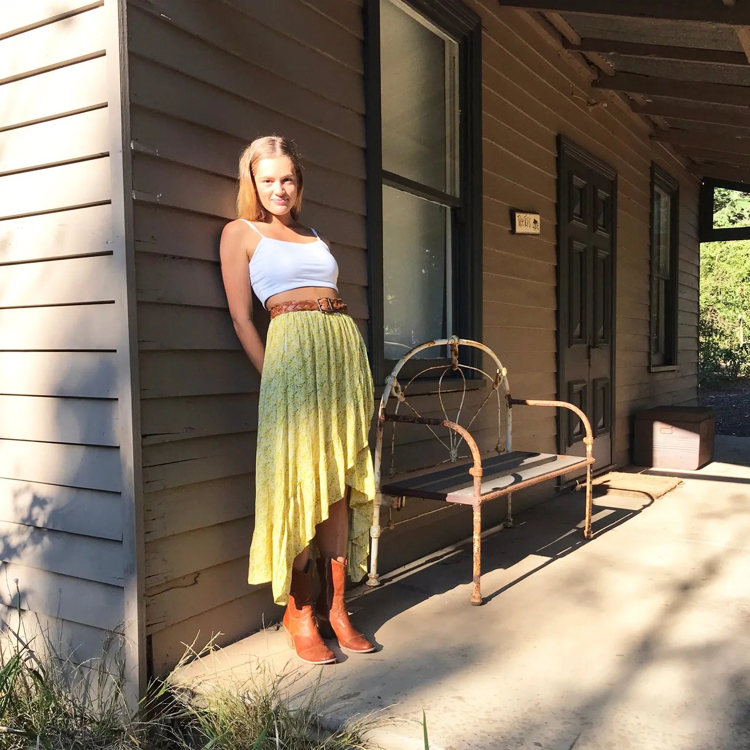 Dandelion Ruffle Midi Skirt