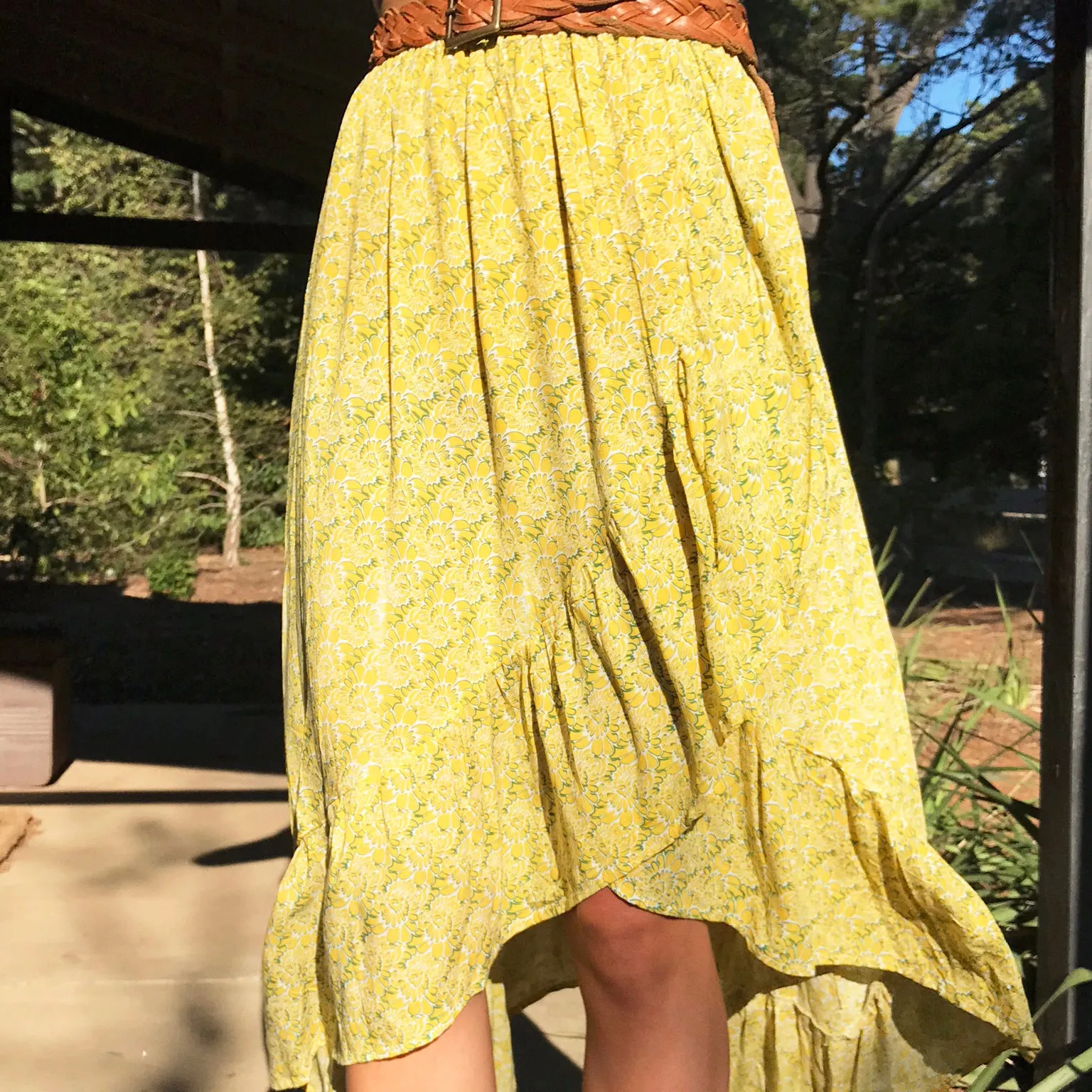 Dandelion Ruffle Midi Skirt