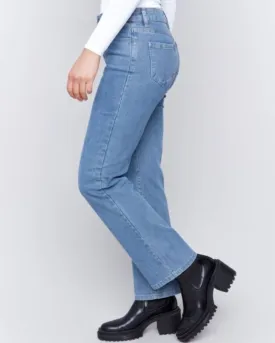 Denim Corduroy Straight Leg Pants