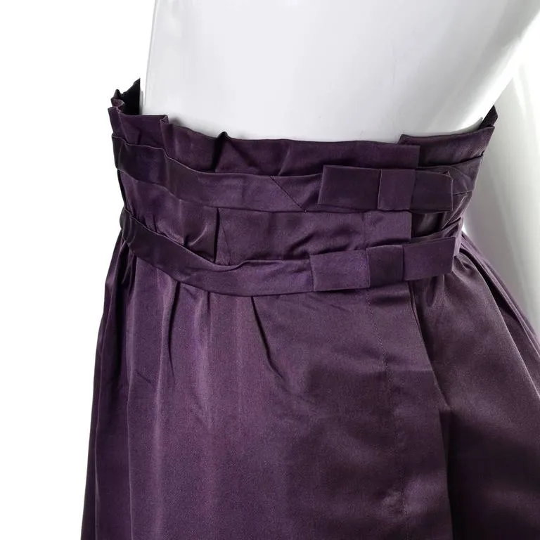 Edwardian Skirt & Jacket Walking Suit Soutache Trim Purple Silk Vintage Ensemble