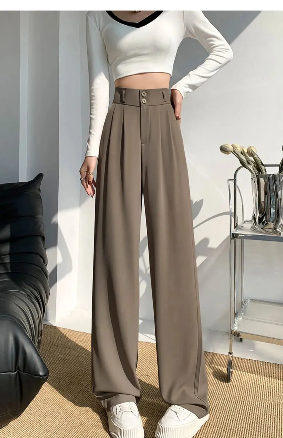 Elodie Effortless Wide Legs Korean Pants