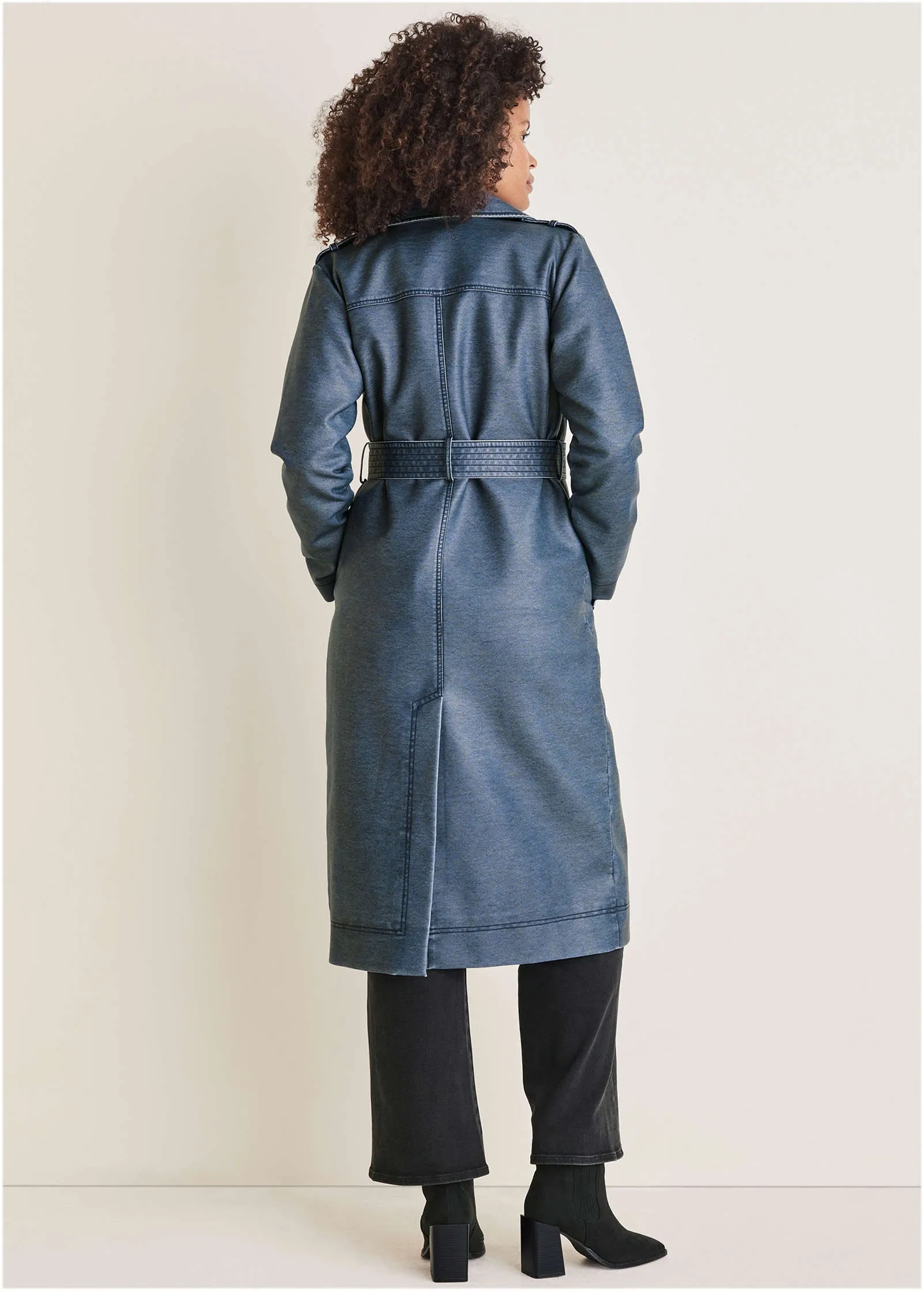 Faux Leather Trench - Niagara