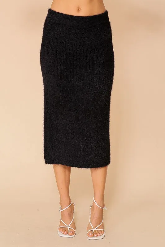 Fuzzy Sweater Skirt