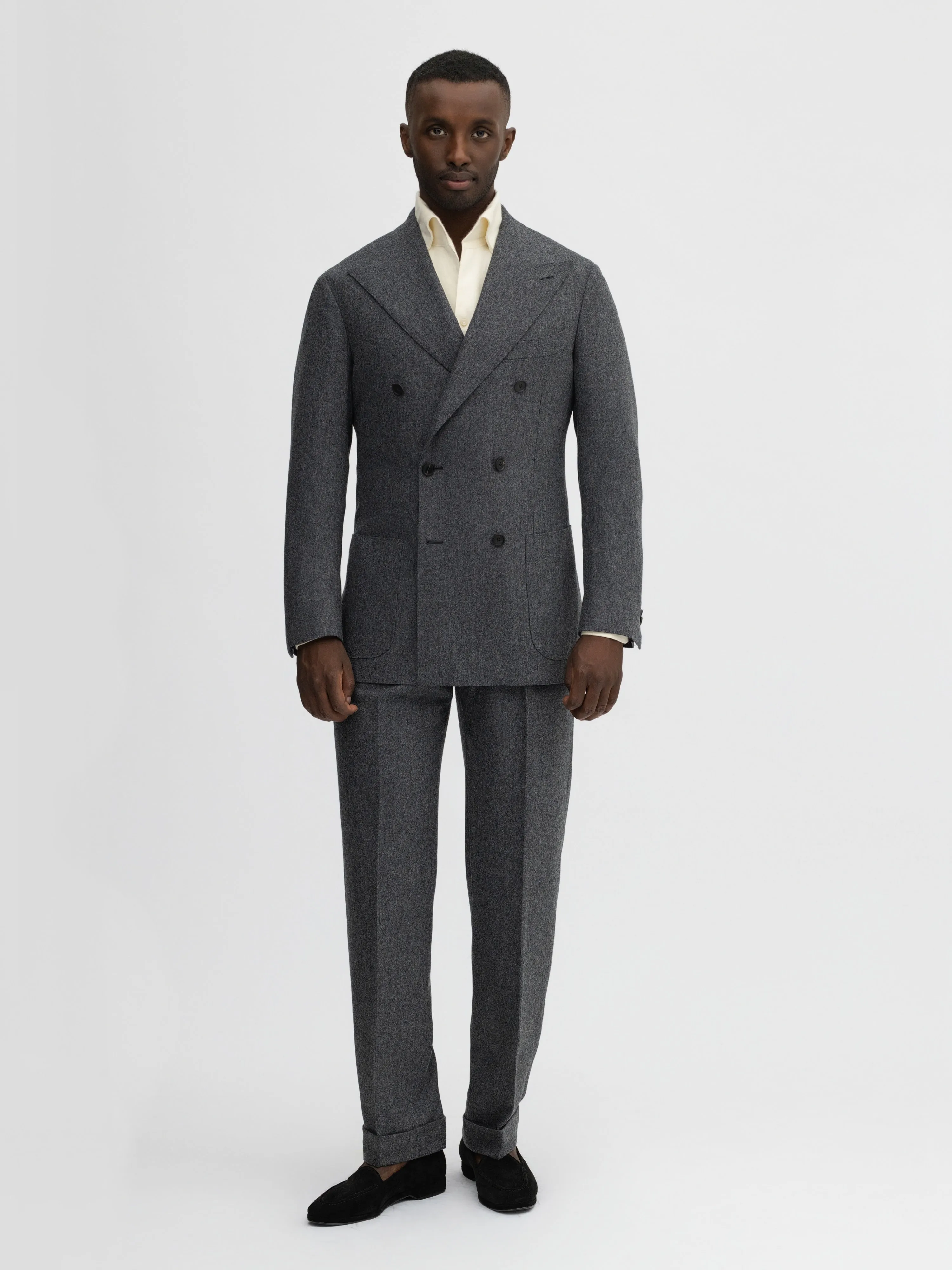 Grey Flannel Wool Suit (DB)