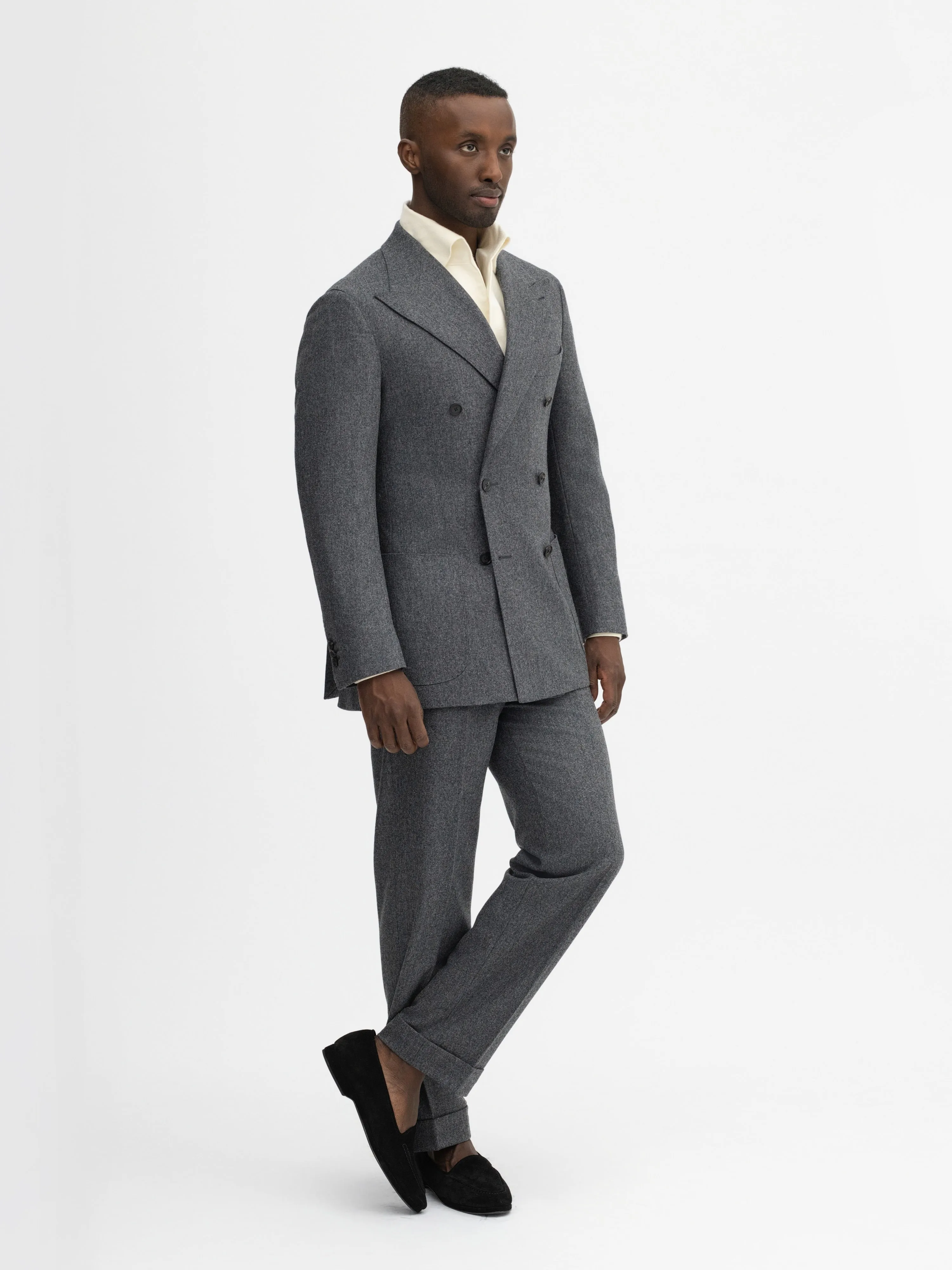 Grey Flannel Wool Suit (DB)