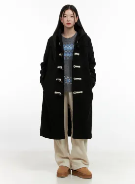 Hooded Duffle Trench Coat ON408