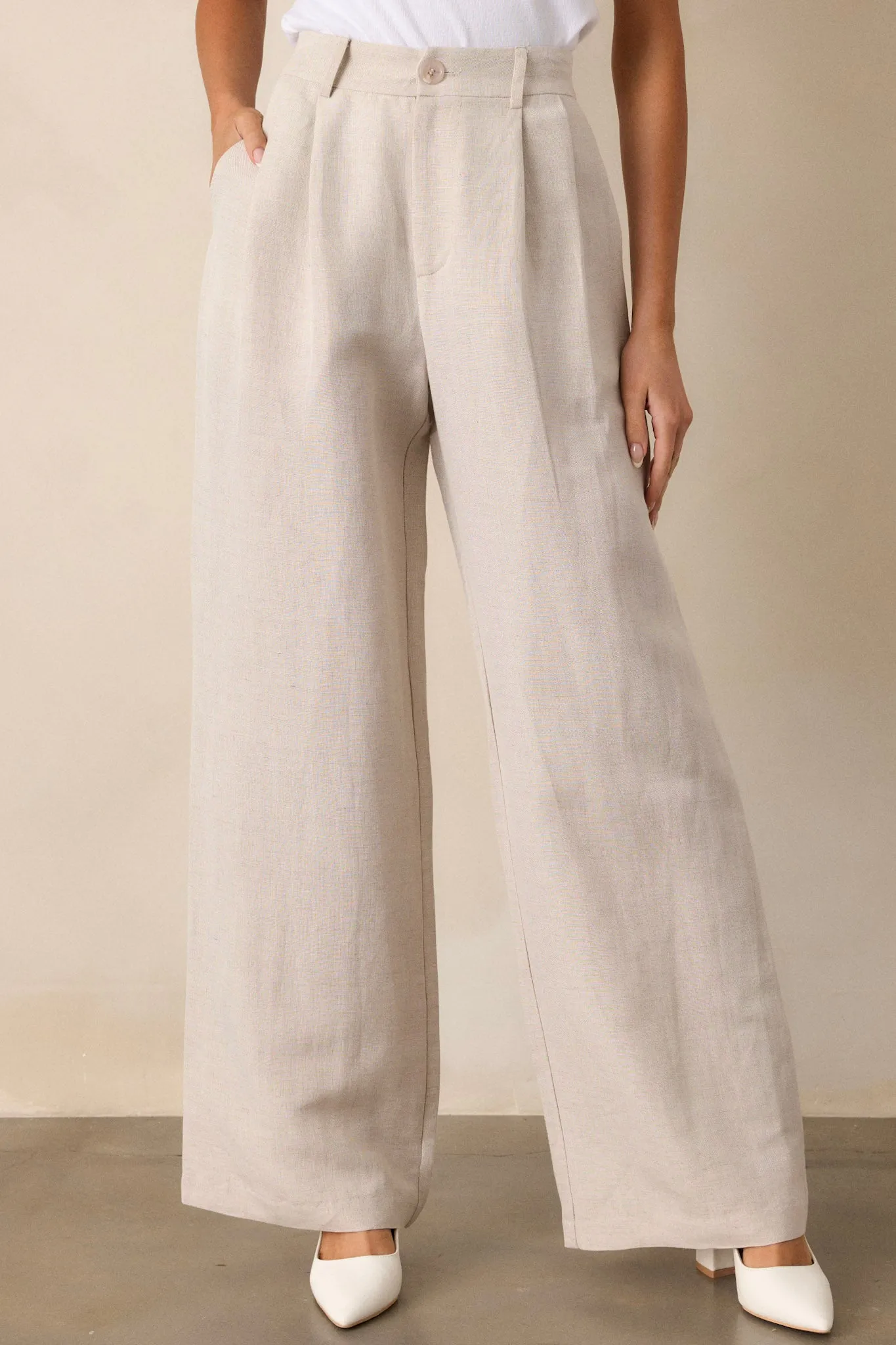 Horizon Hideaway Beige Straight Leg Pants