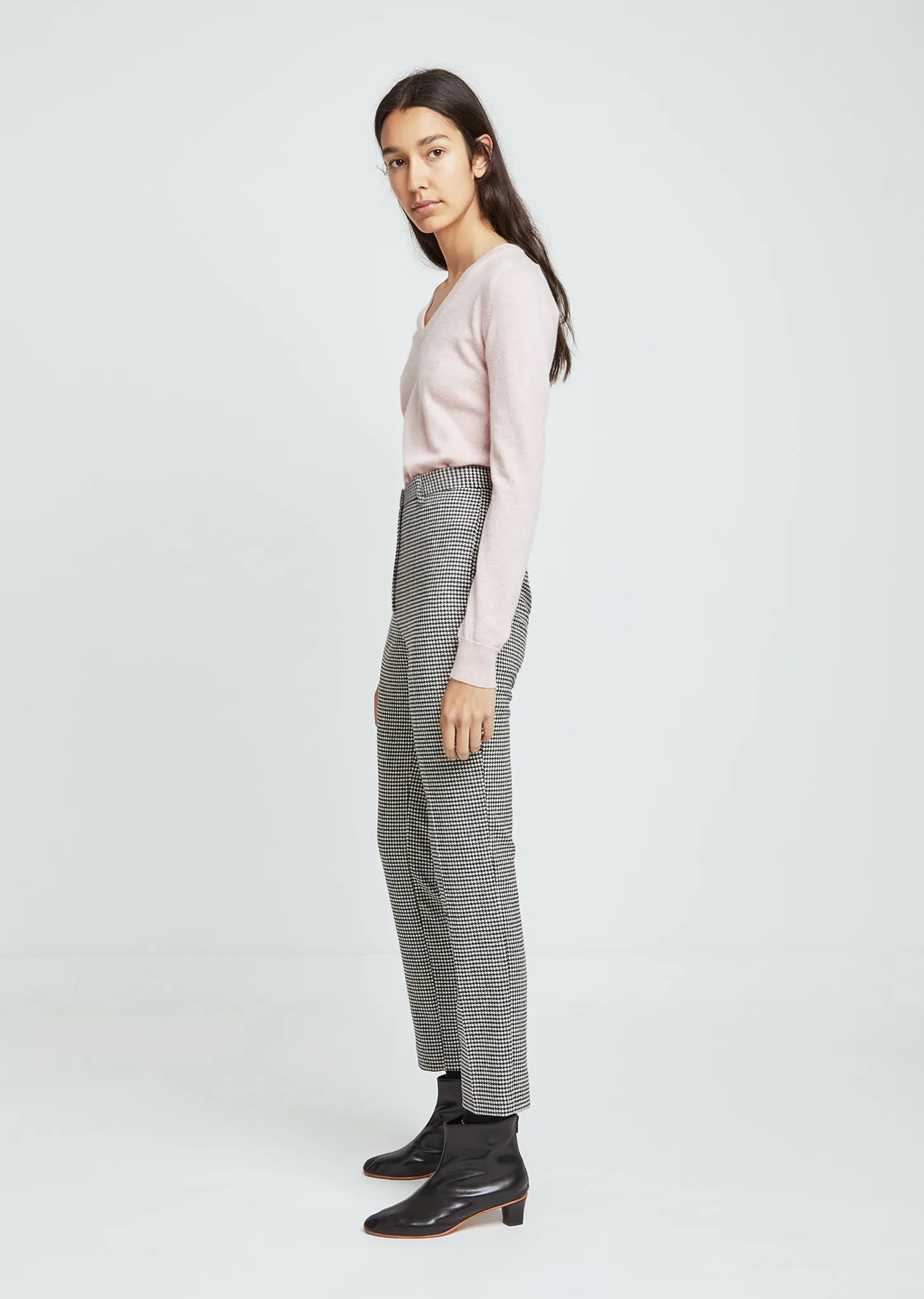 Houndstooth Straight Leg Pants