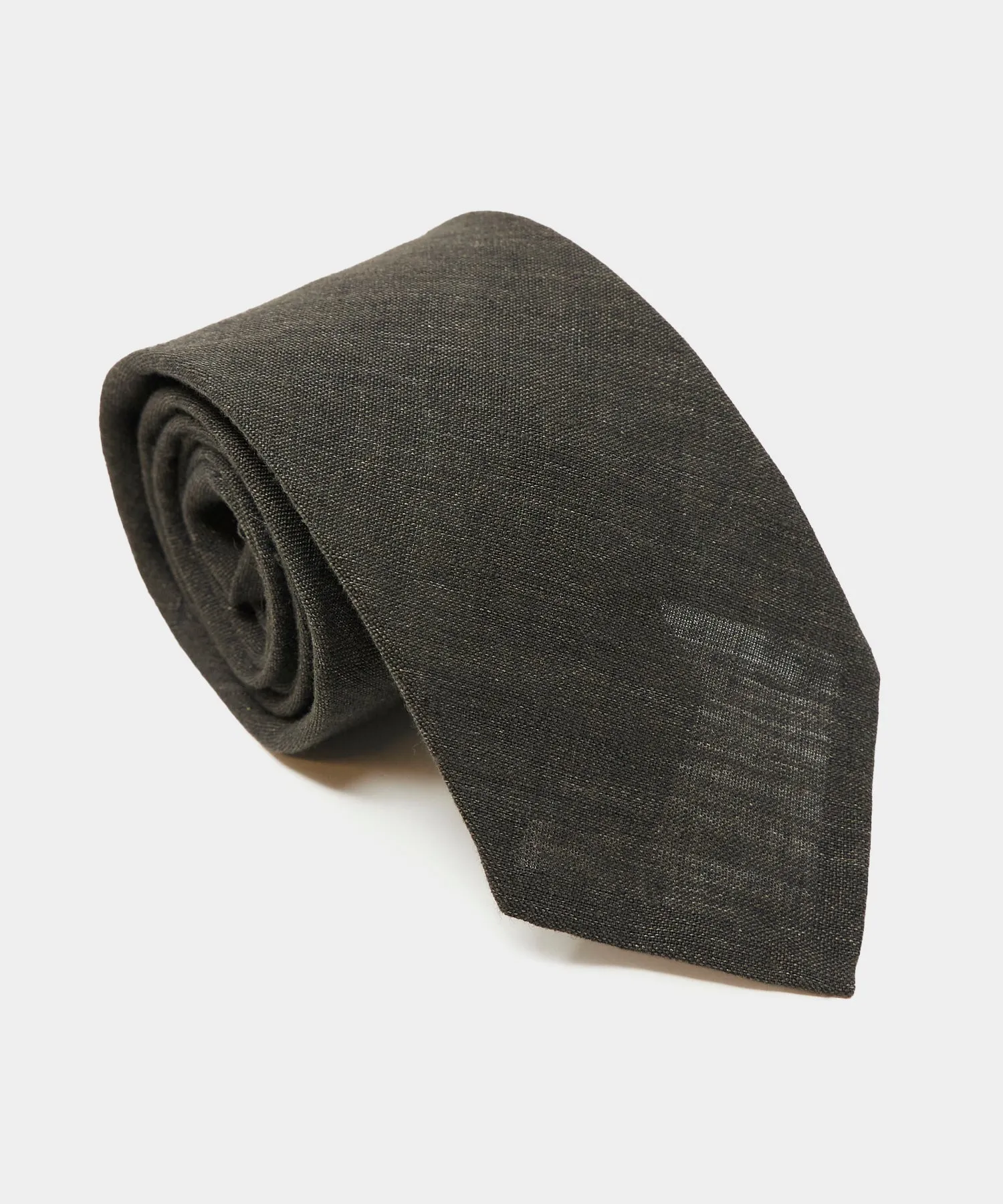 Italian Linen Tie in Brown