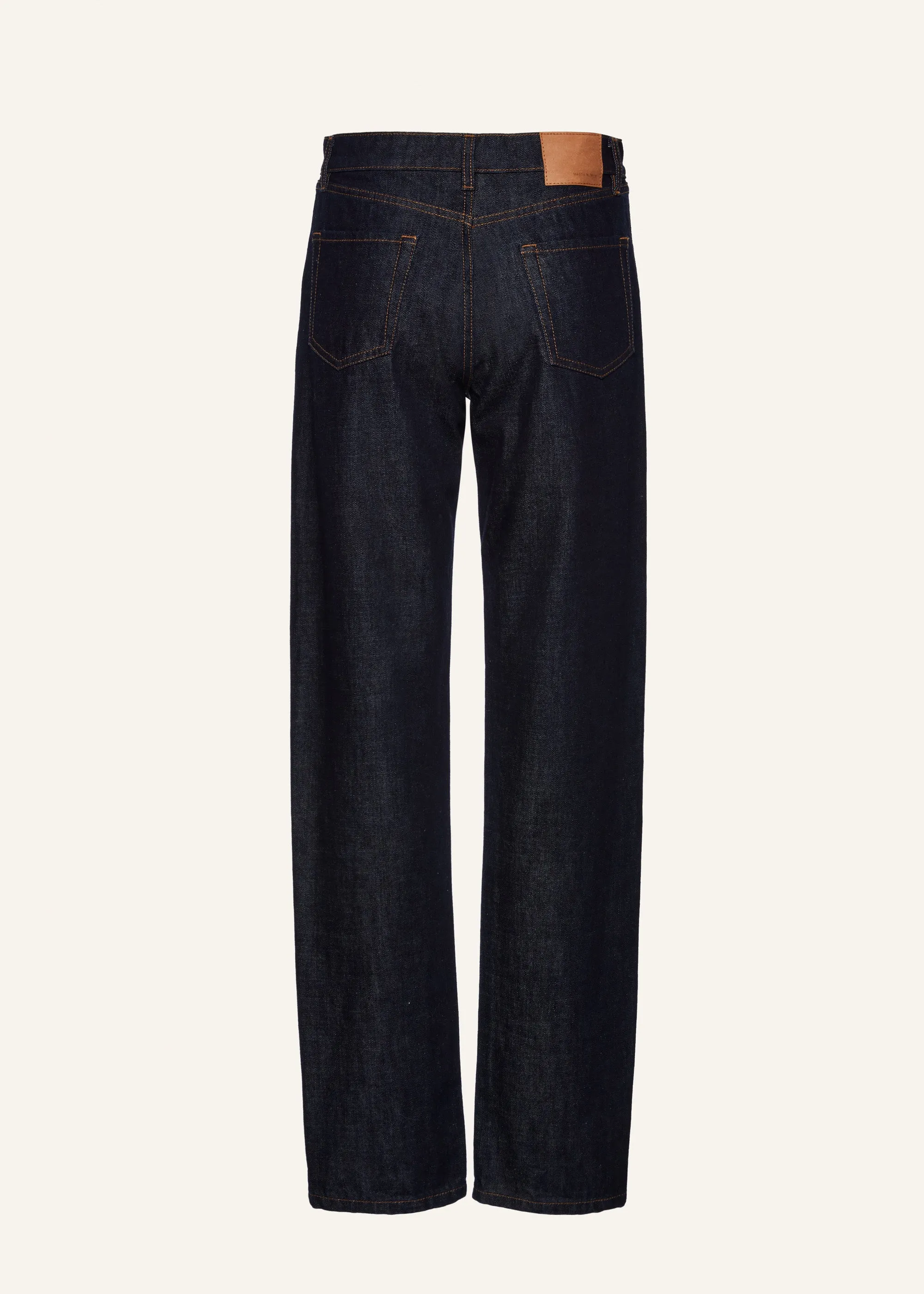 Low waist straight leg denim in navy