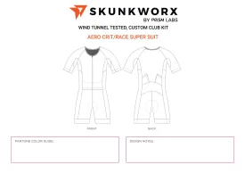 Men's Skunkworx Crit Suit - Short Sleeves - HVBC Sunrise - Race Number Pocket